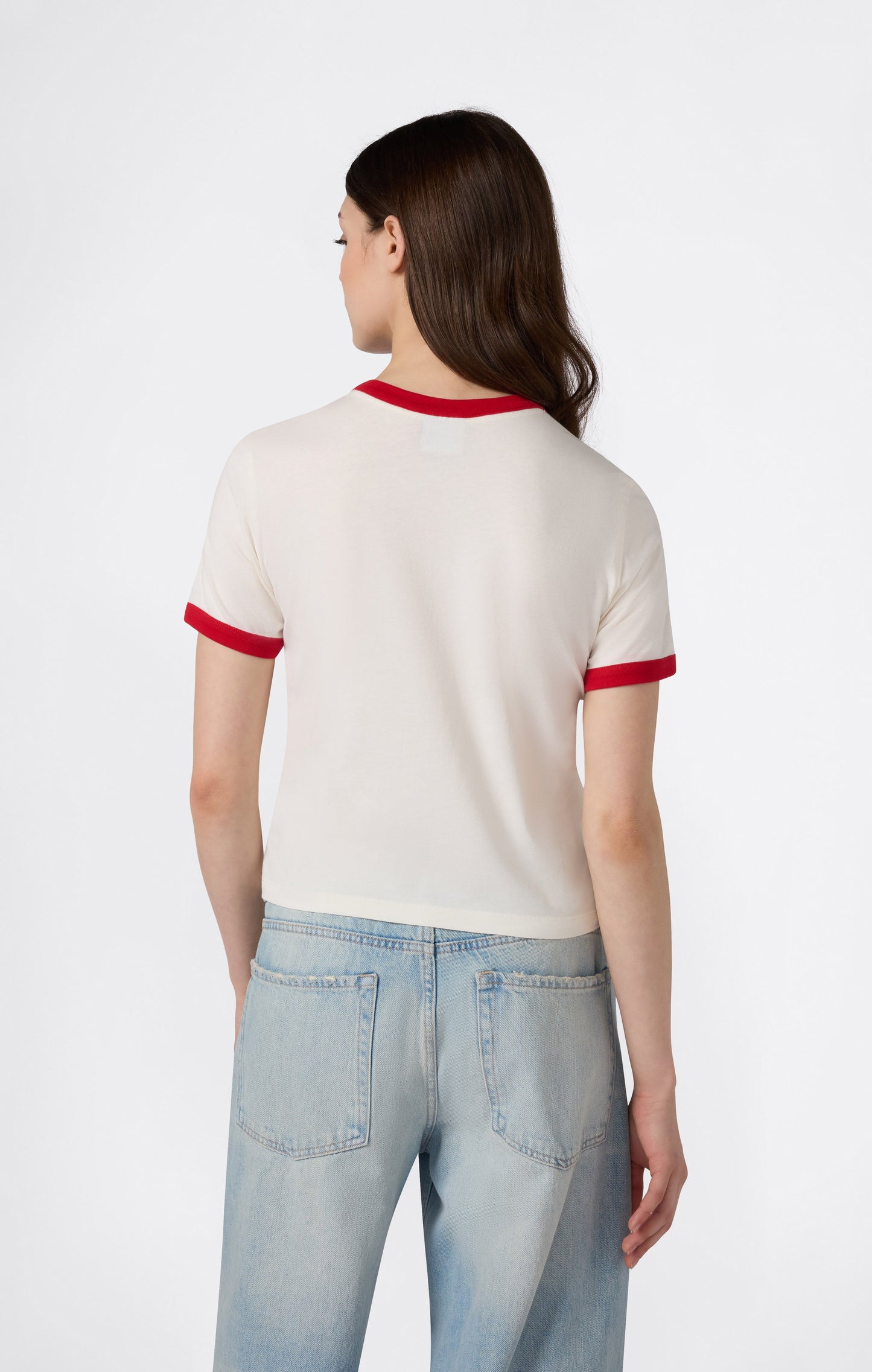 Women's Cropped Ringer T-Shirt with Graphic