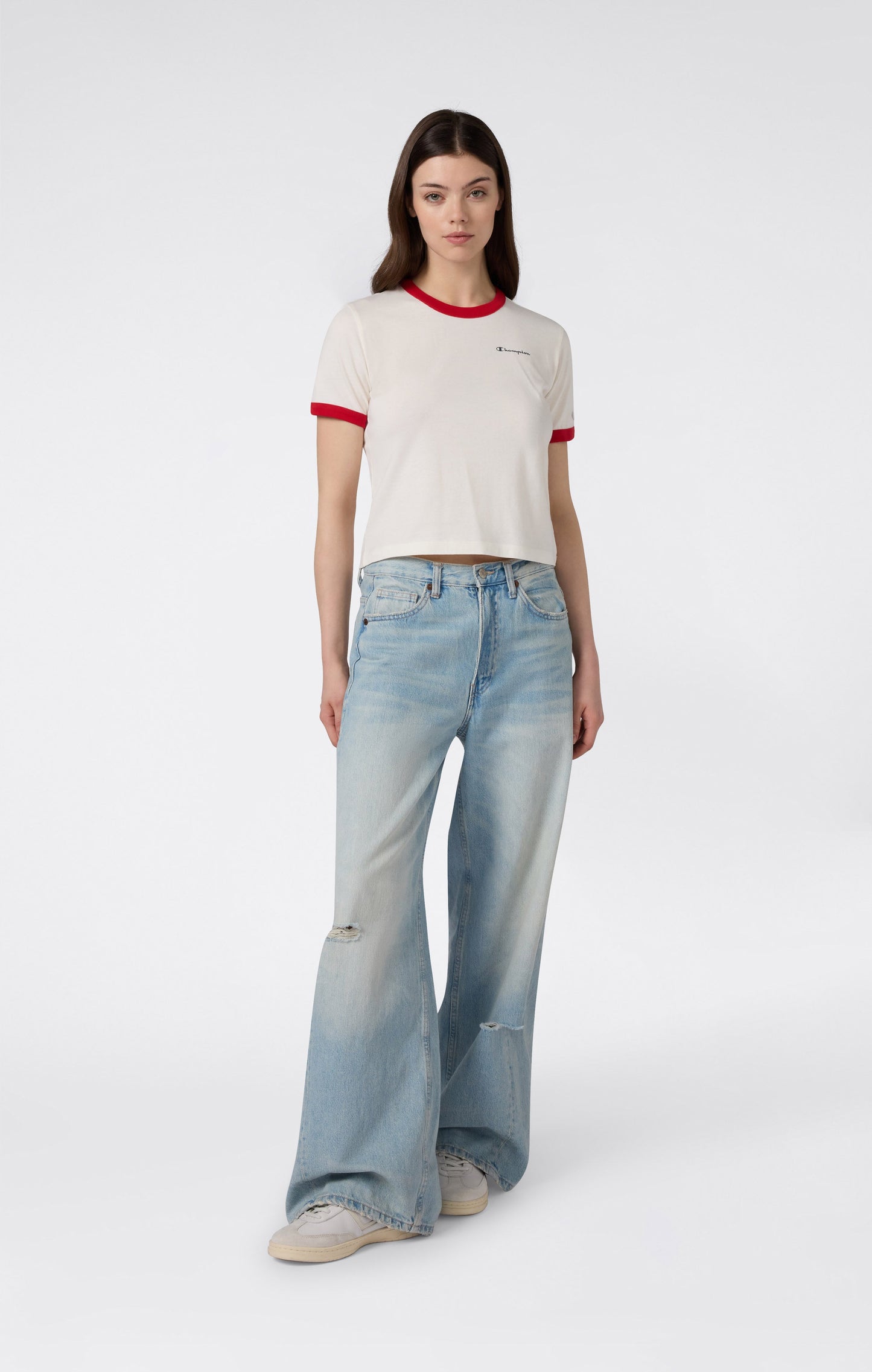 Women's Cropped Ringer T-Shirt with Graphic