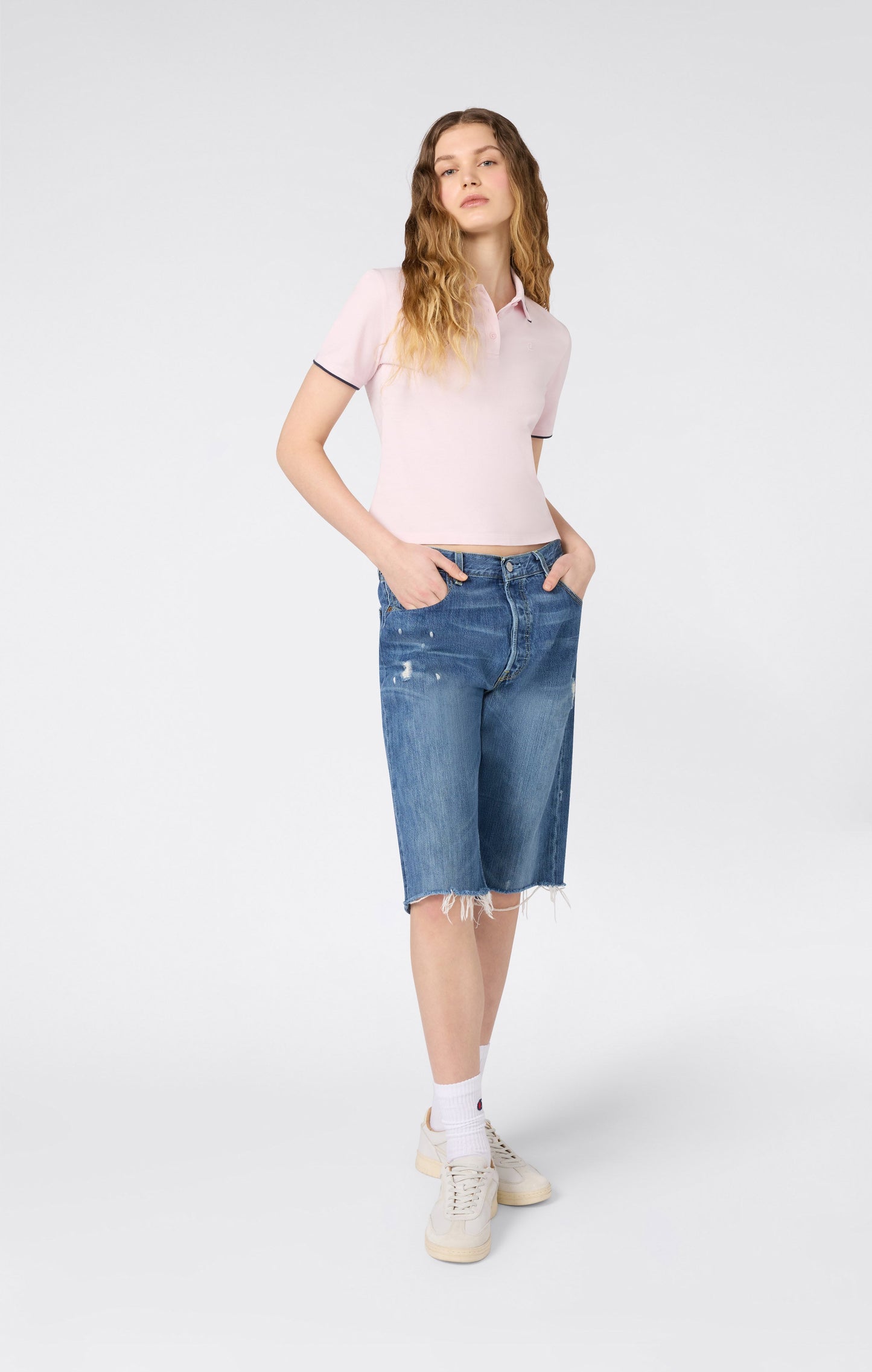 Women's Cropped Polo Shirt