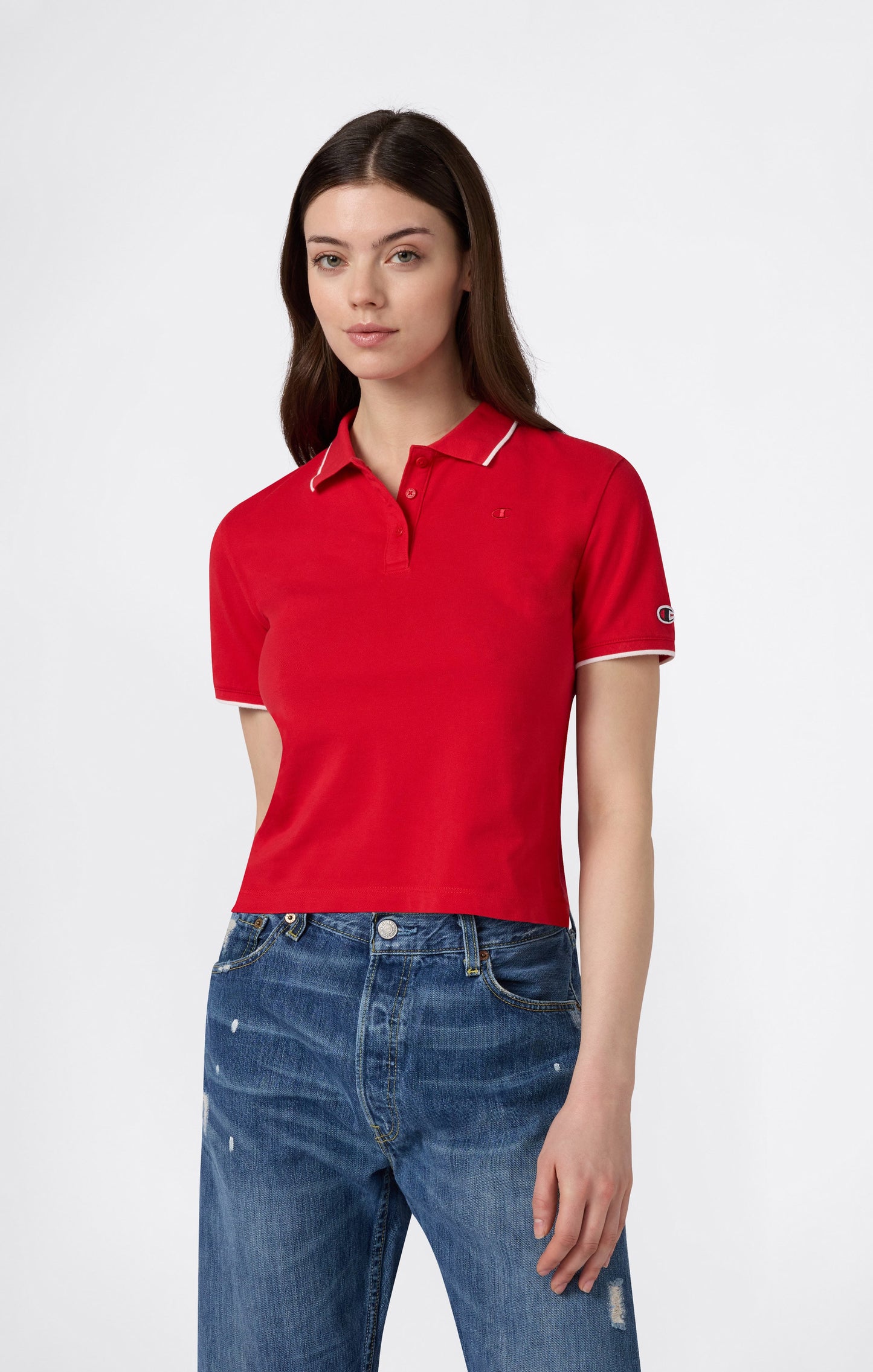 Women's Cropped Polo Shirt