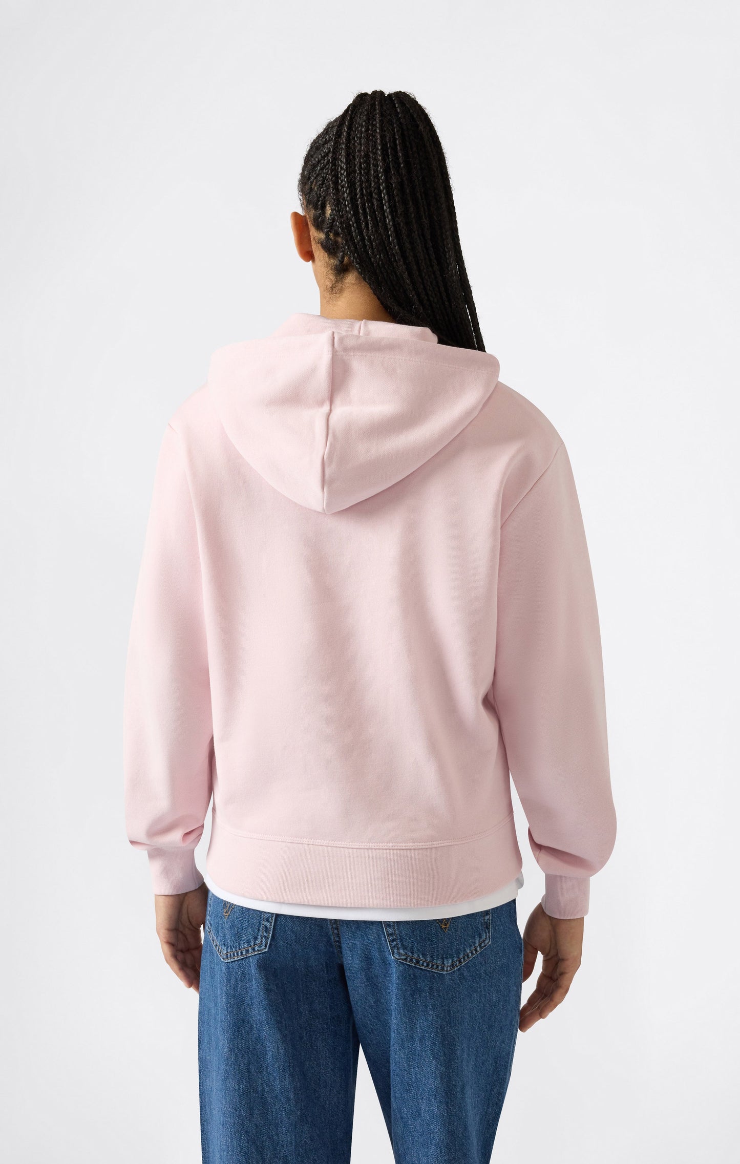 Women's Lightweight Hooded Sweatshirt with Tonal Embroidered Maxi Logo Icons