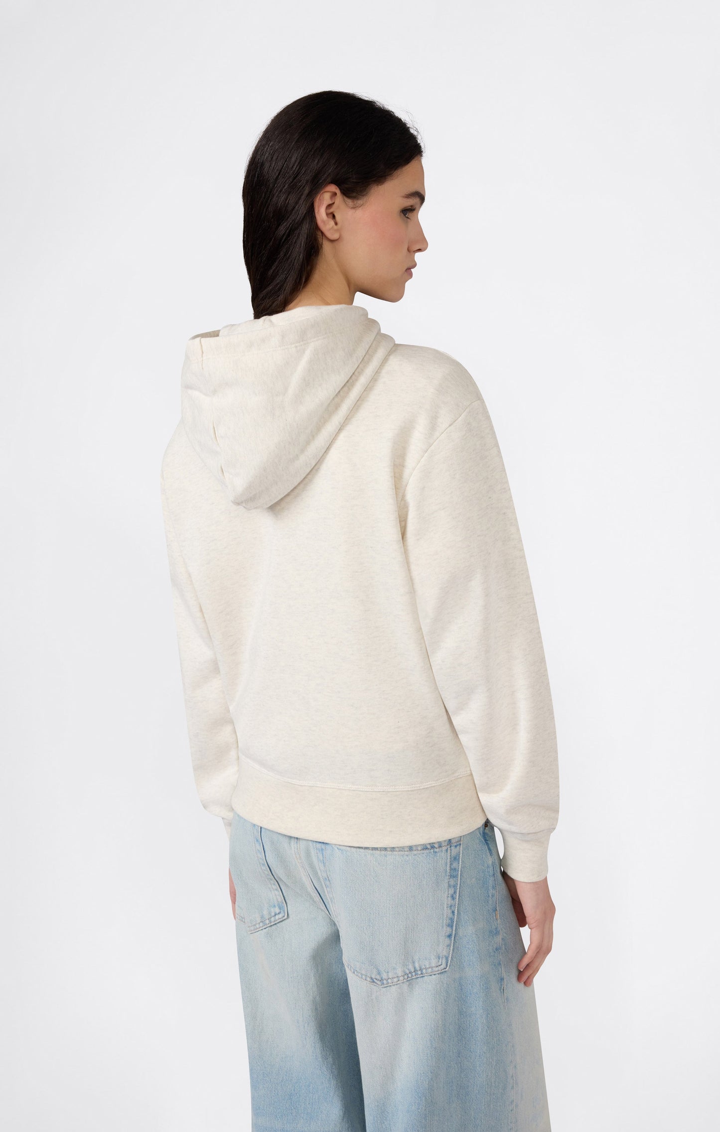 Women's Lightweight Hooded Sweatshirt with Tonal Embroidered C Logo Icons