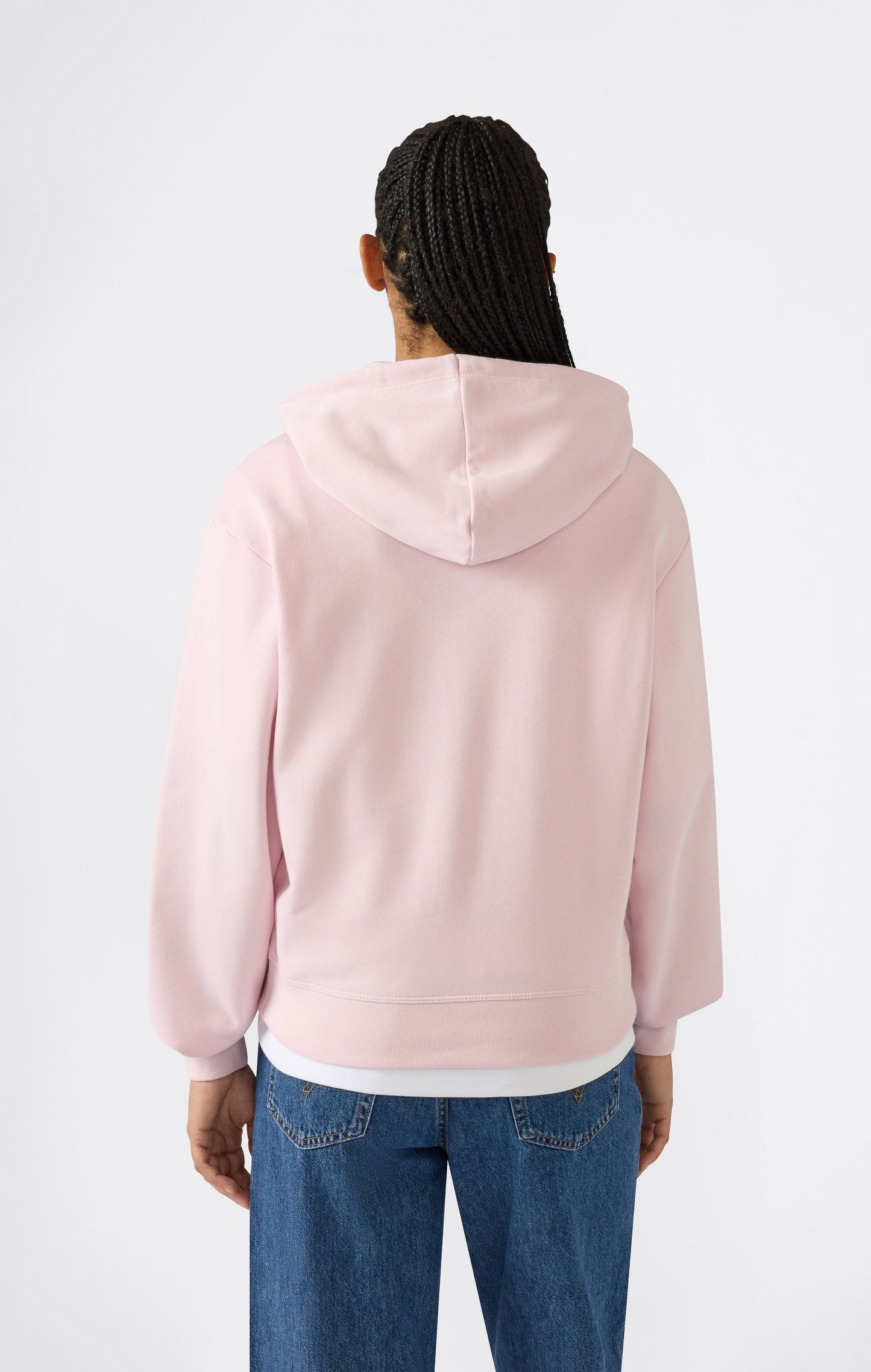 Women's Lightweight Hooded Sweatshirt with Tonal Embroidered C Logo Icons