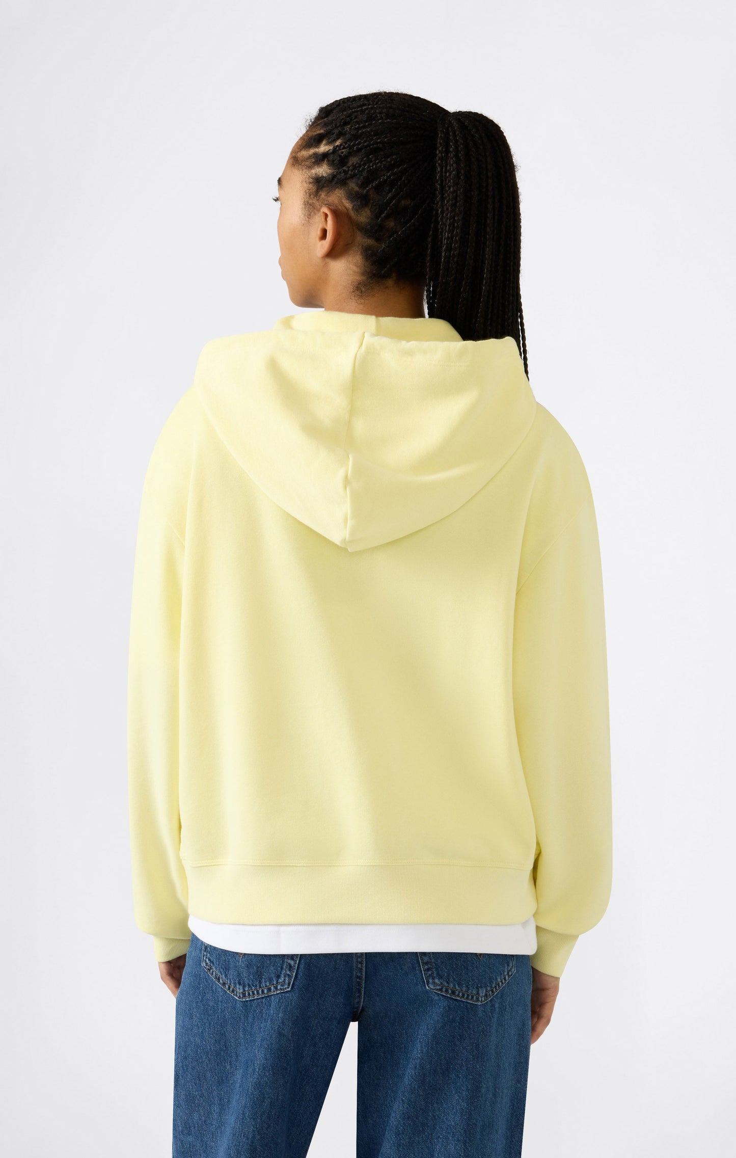 Women's Lightweight Full Zip Hooded Sweatshirt with Tonal Embroidered C Logo Icons