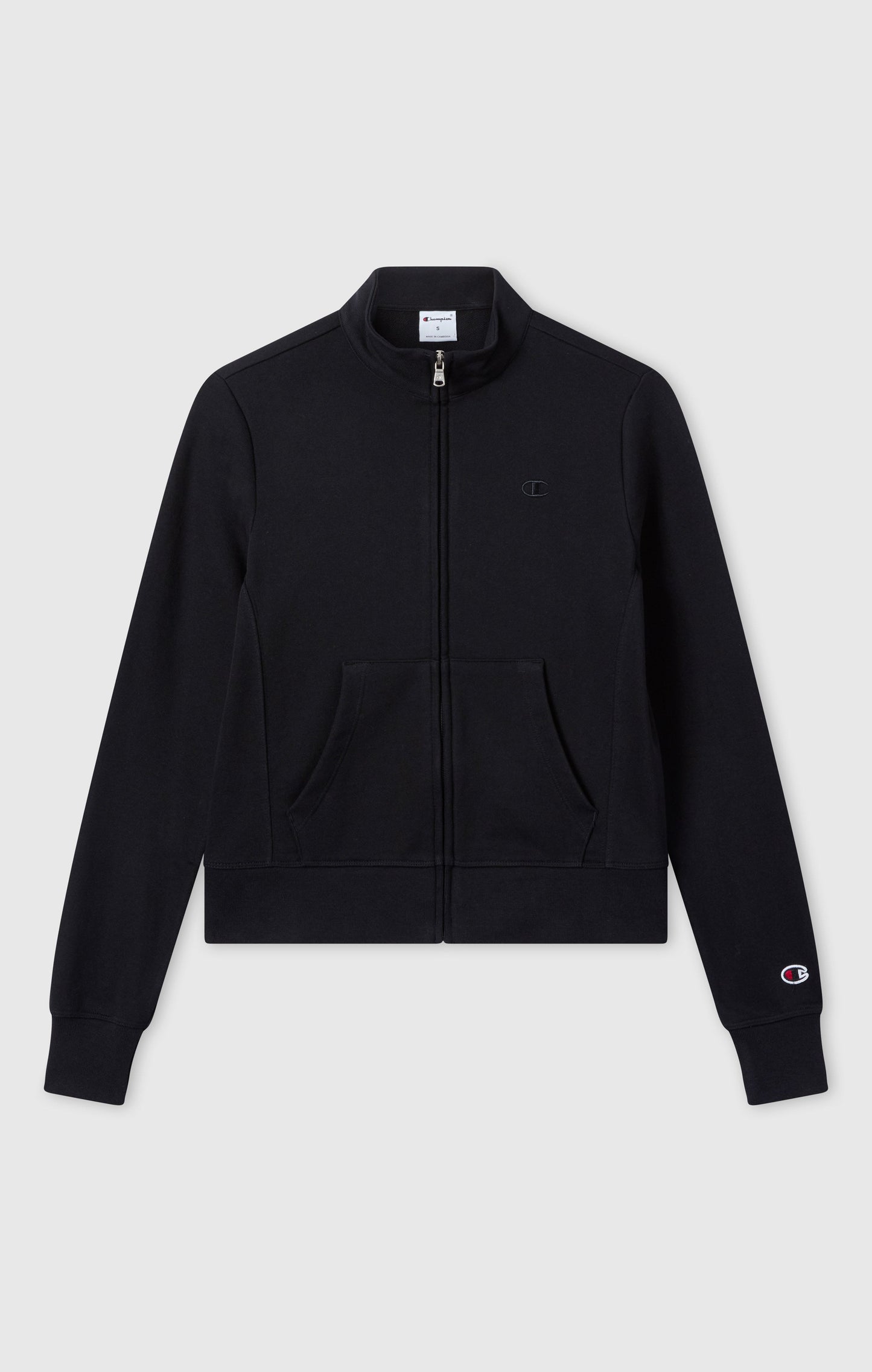 Women's Lightweight Full Zip Sweatshirt with Tonal Embroidered C Logo Icons