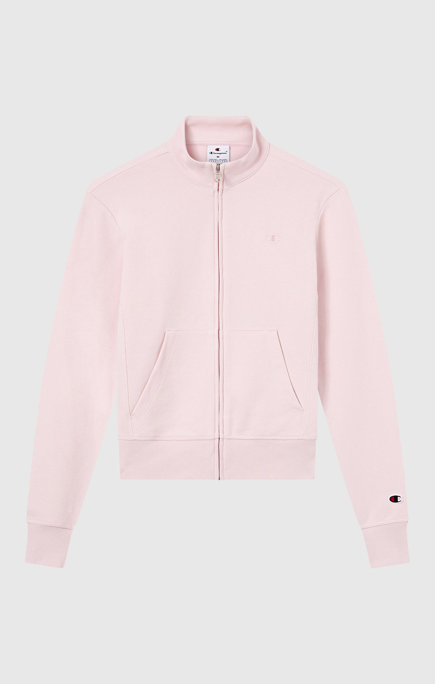 Women's Lightweight Full Zip Sweatshirt with Tonal Embroidered C Logo Icons
