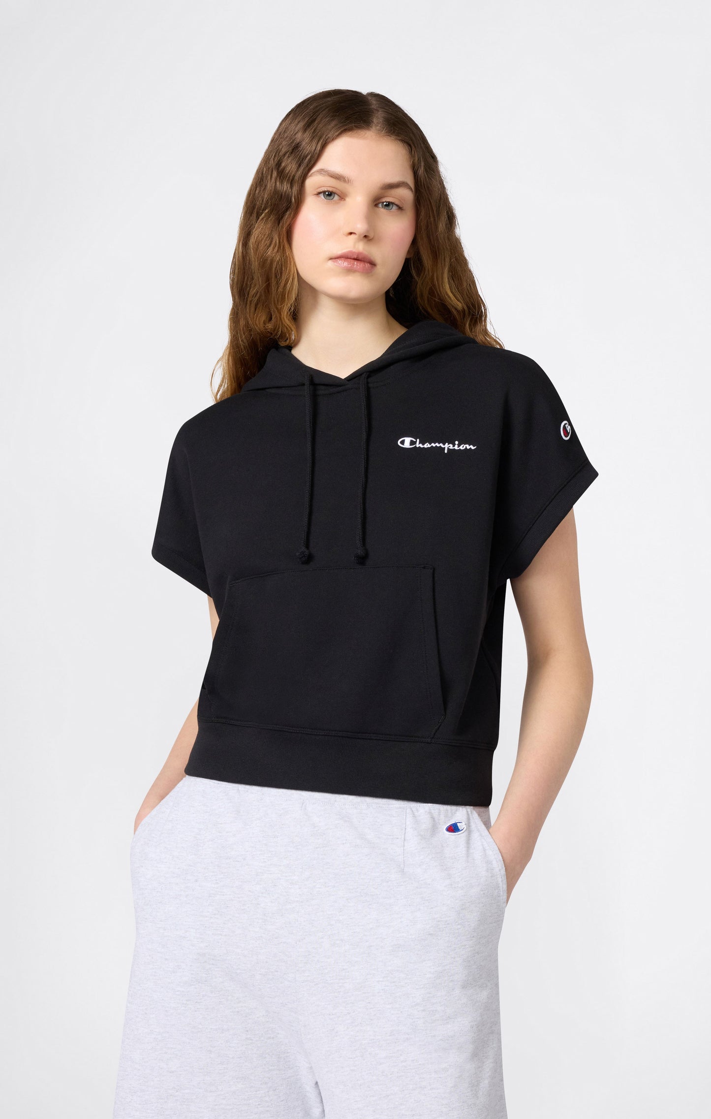 Women's Lightweight Short Sleeve Hooded Sweatshirt Icons
