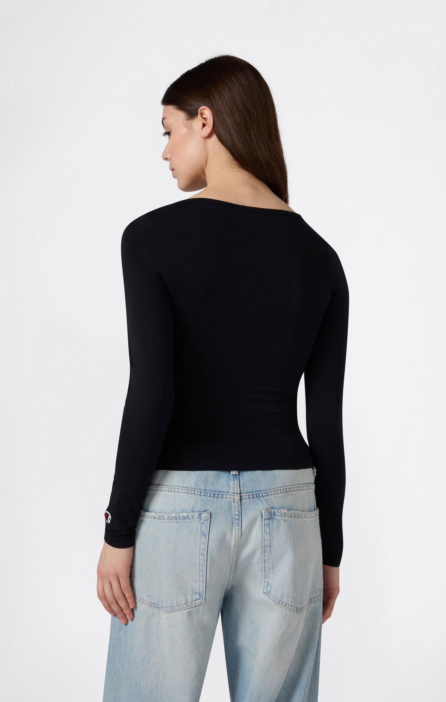 Damen Langarmshirt mit Rundhalsausschnitt