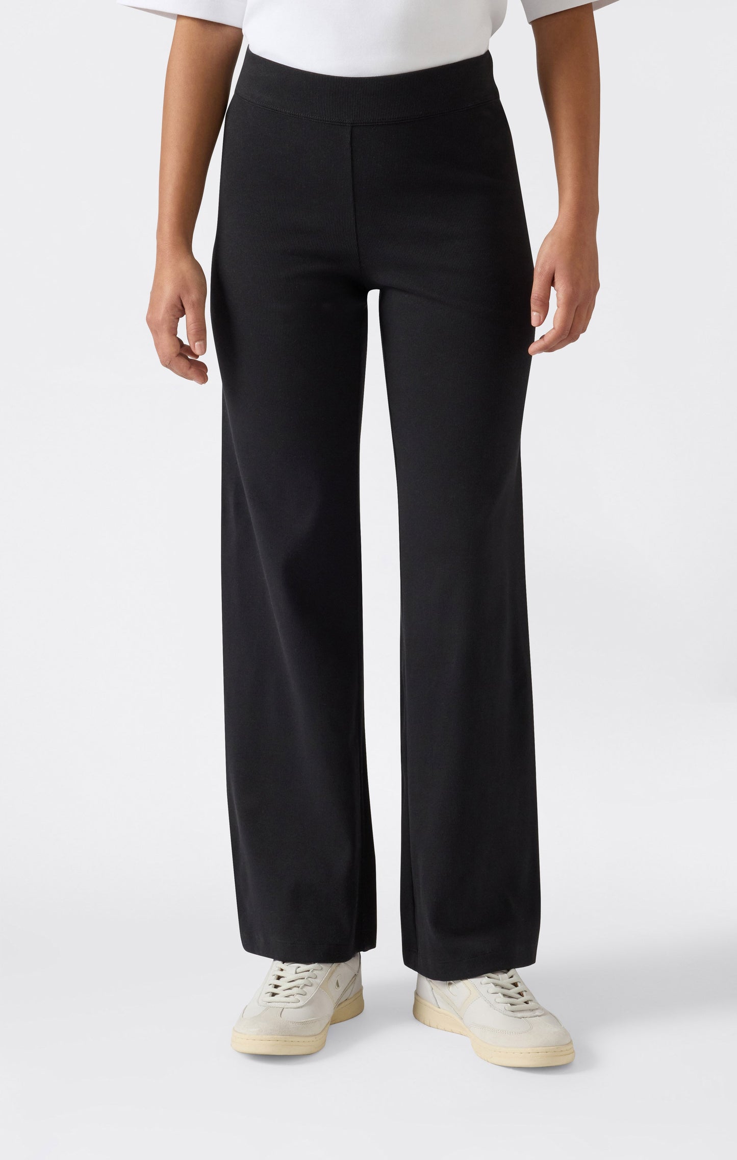 Damen Leichte Gerippte Hose mit Weitem Bein Icons