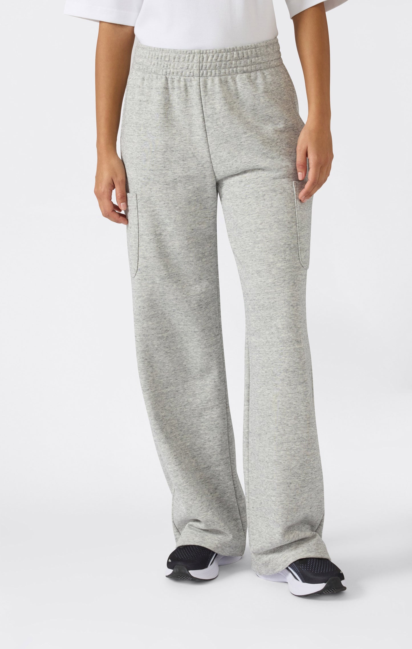 Women's Lightweight Wide Leg Fleece Jogger Pants Icons