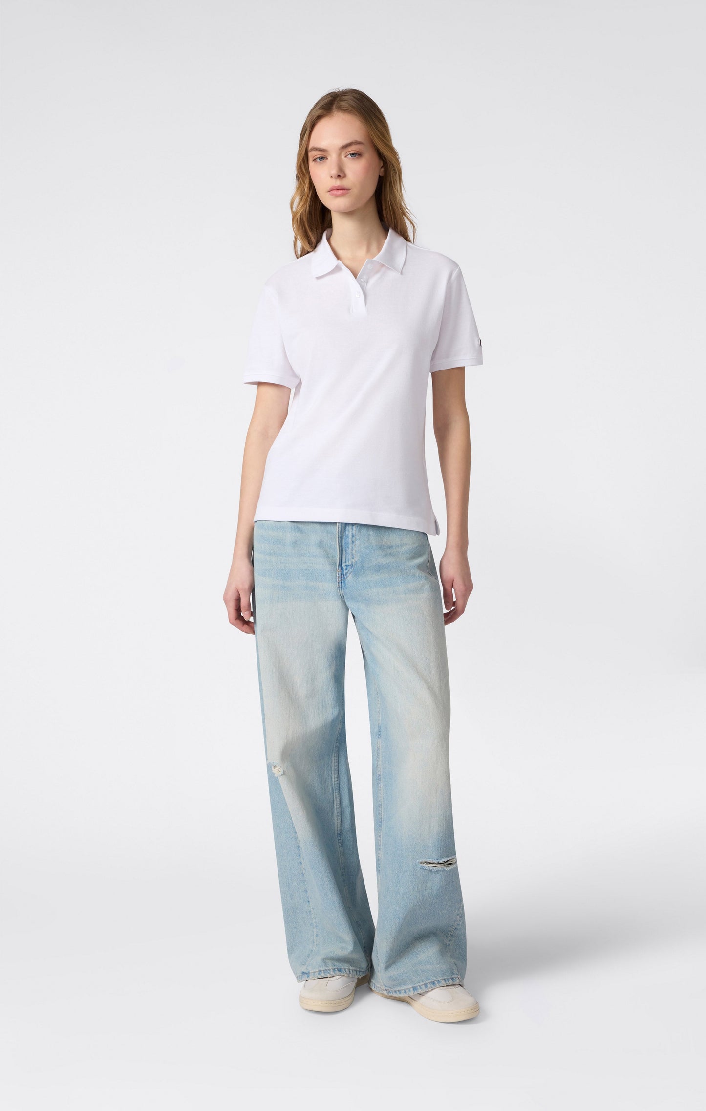 Damen Slim Fit Baumwoll-Piqué Polo Icons