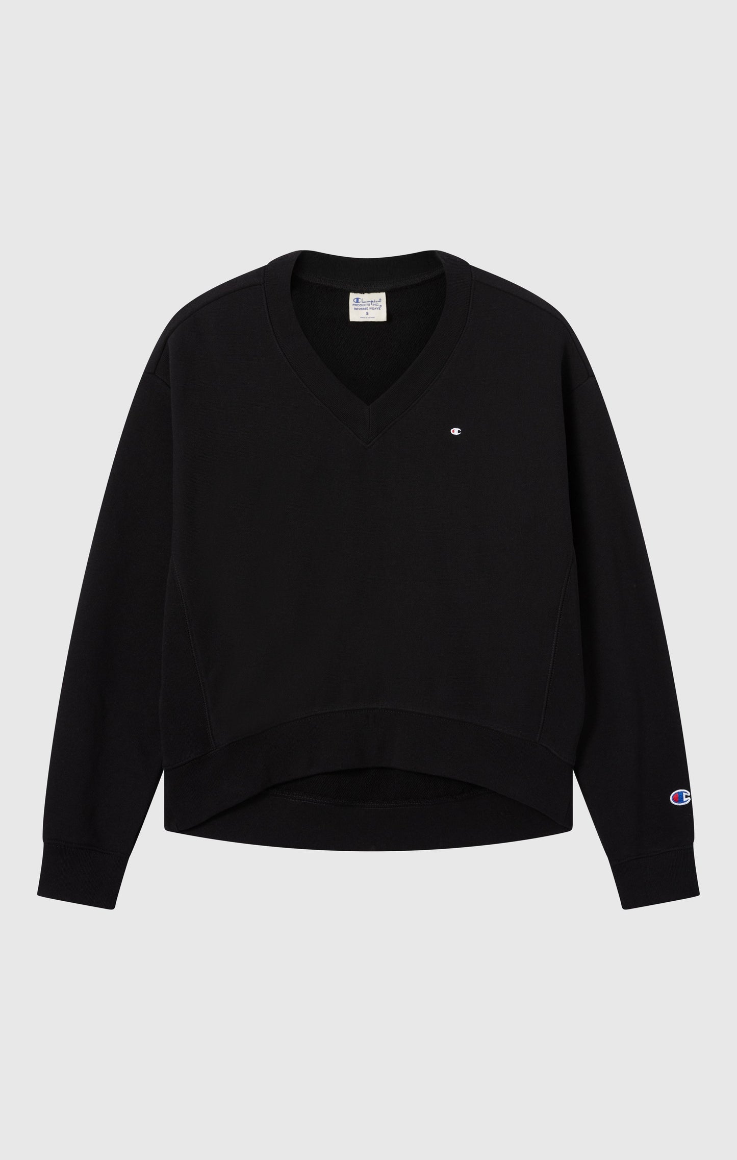 Women's Lightweight Reverse Weave V-Neck Sweatshirt