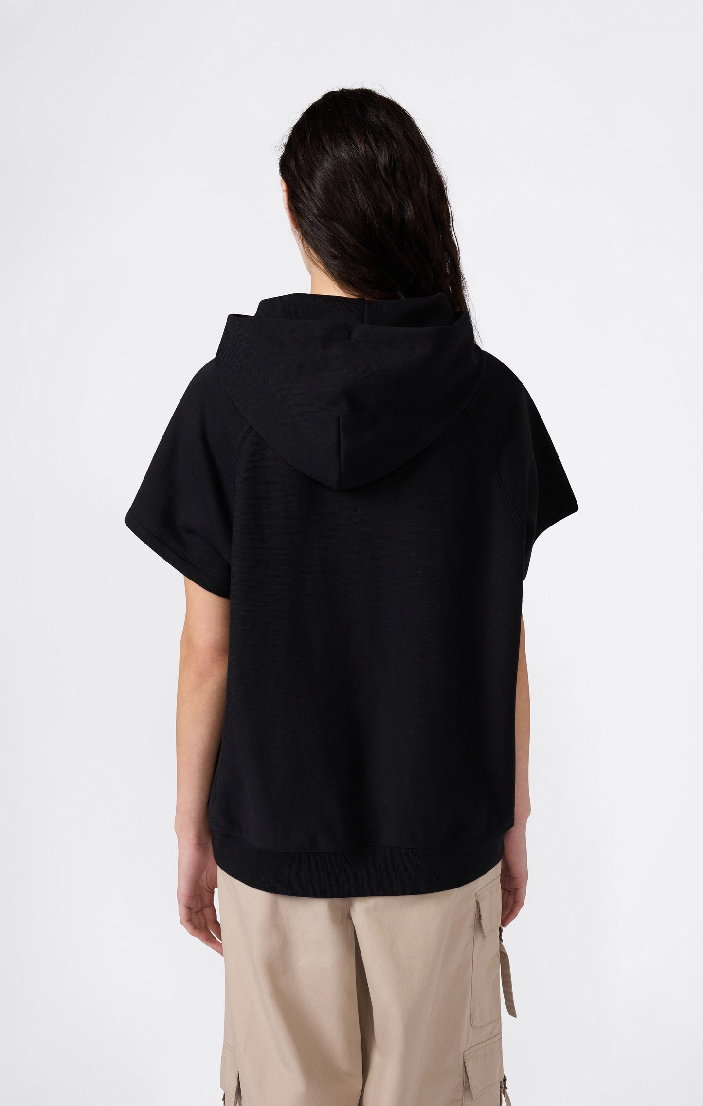 Women's Lightweight Reverse Weave Sleeveless Hoodie