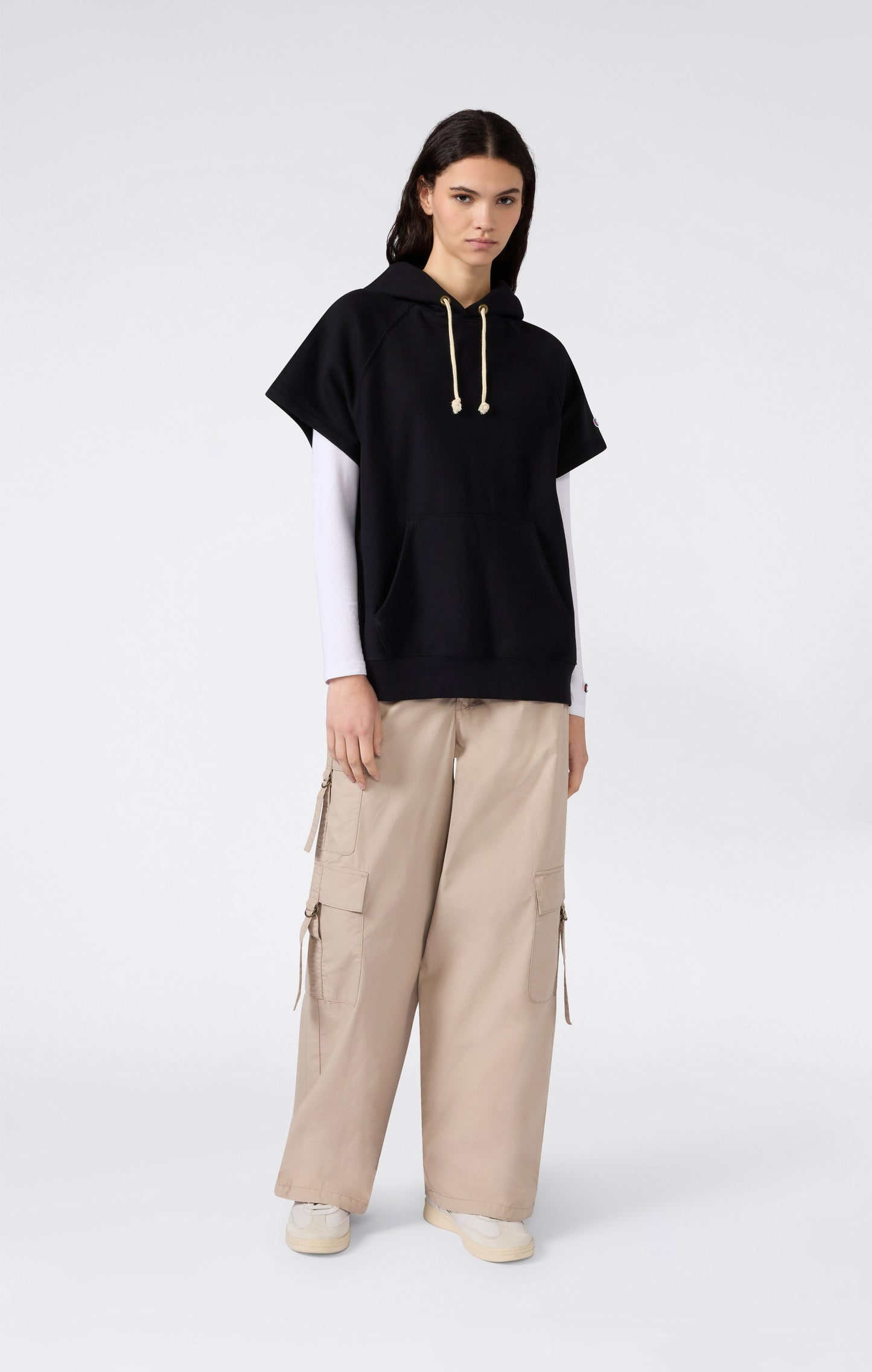 Women's Lightweight Reverse Weave Sleeveless Hoodie