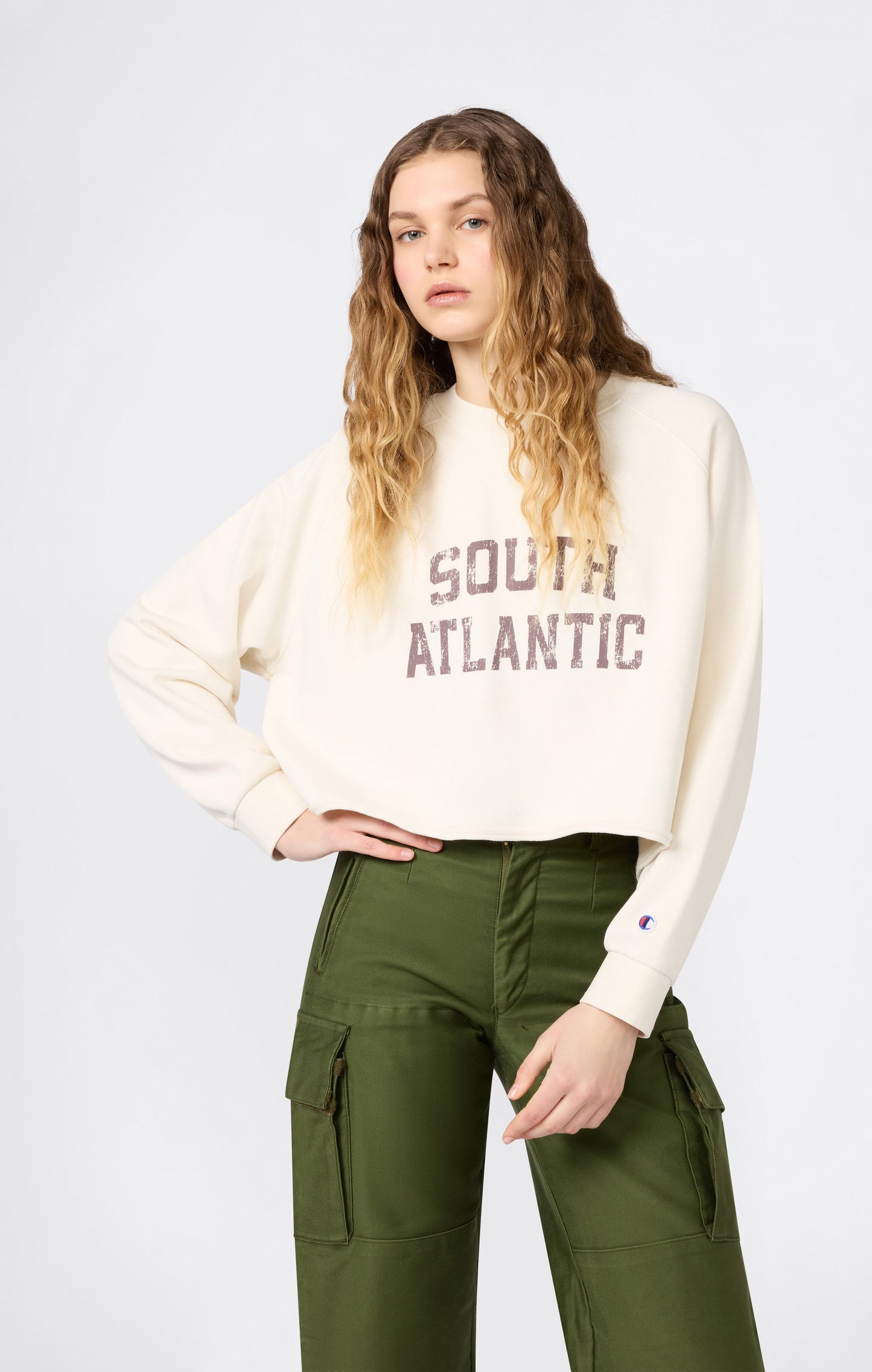 Women's East West Cropped Crewneck Sweatshirt