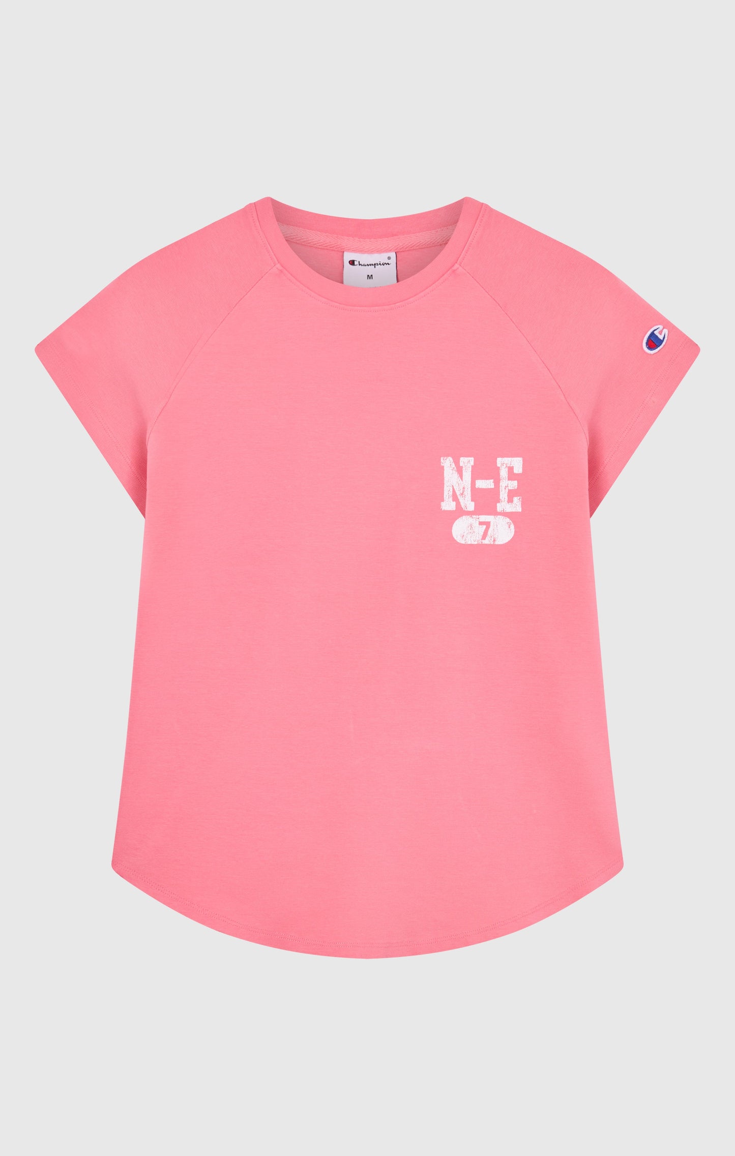 Damen Rundhals T-Shirt Quergeschnitten