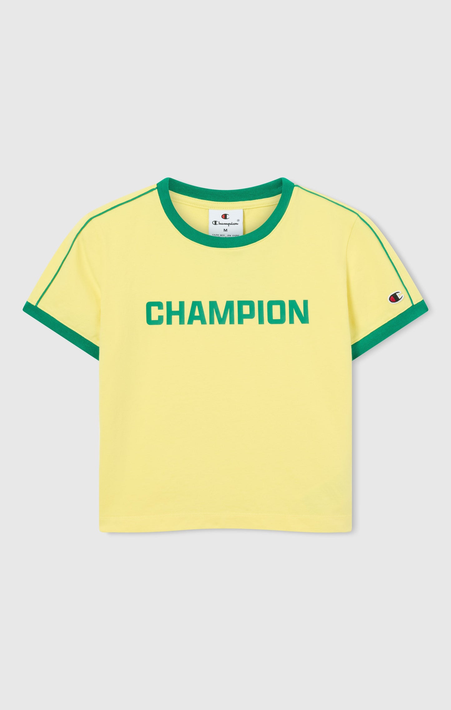 Damen Rundhals-T-Shirt mit Kontrastlogo