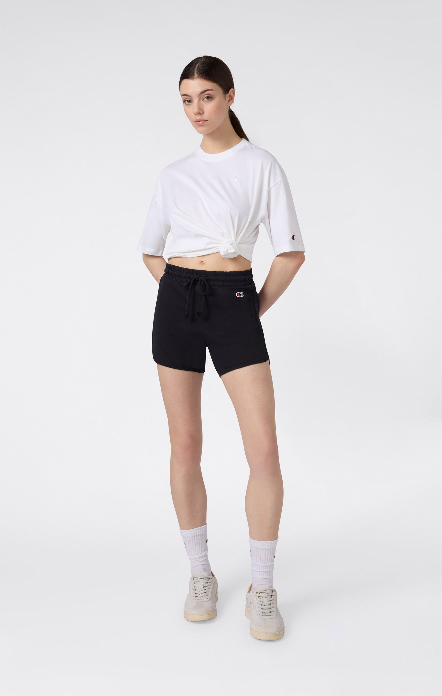 Gerippte Baumwollshorts für Damen – Icons