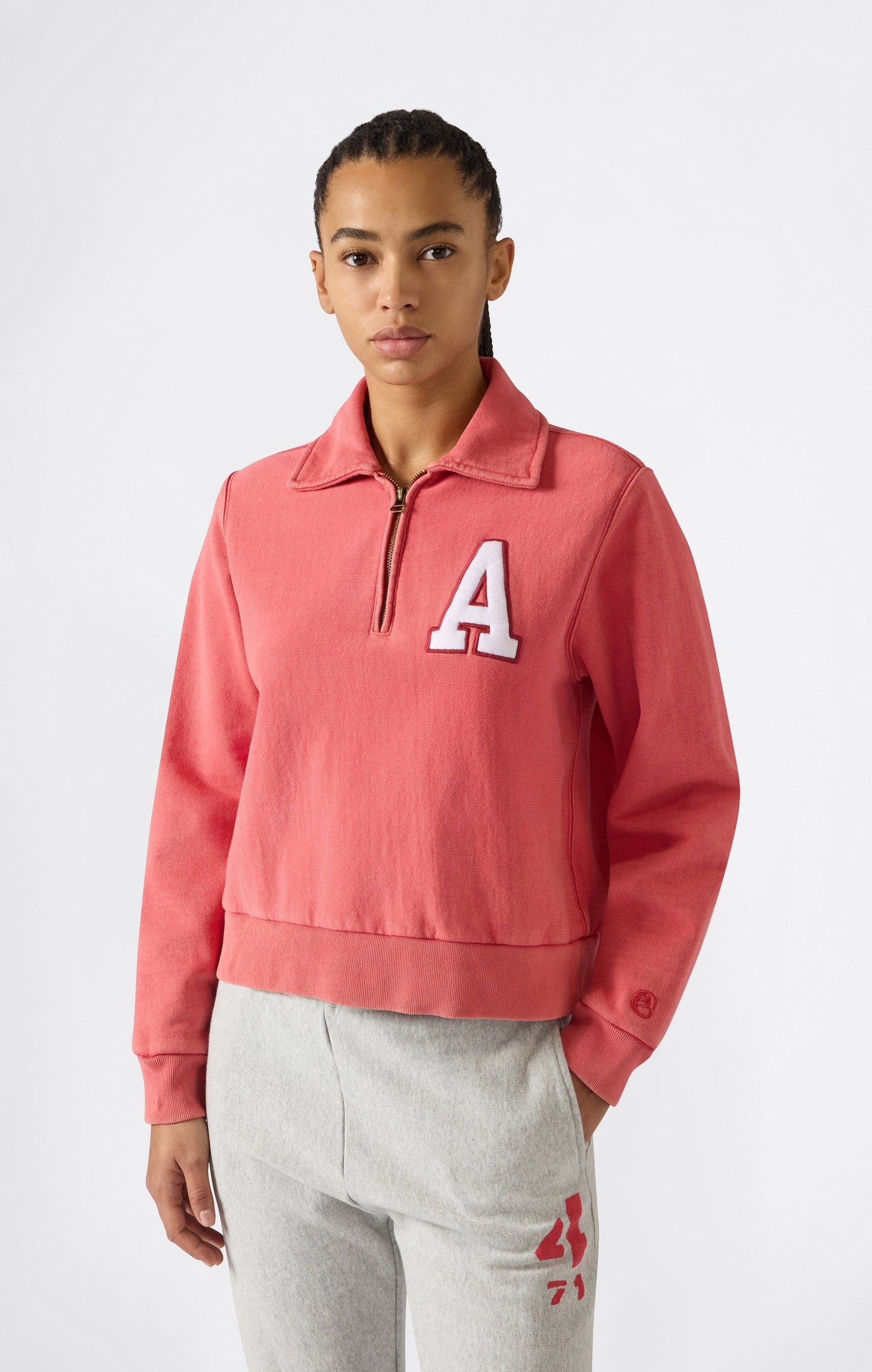 Damen Reverse Weave Half Zip Sweatshirt Time Capsule