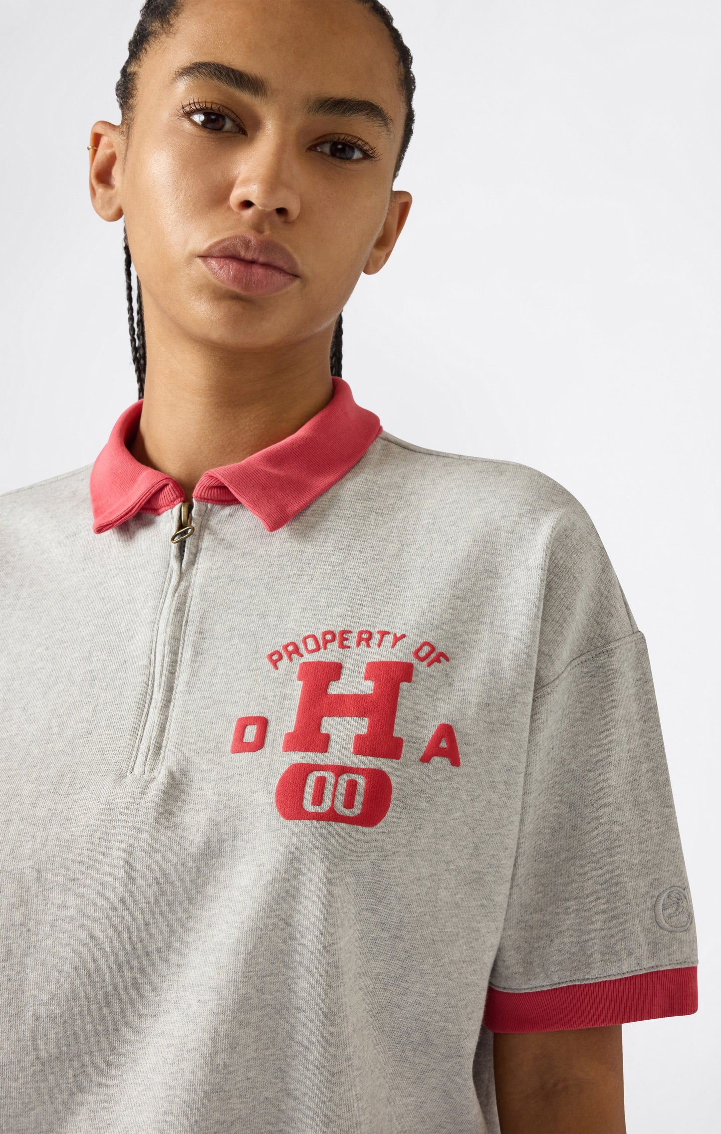 Damen Half Zip Polo T-Shirt Time Capsule