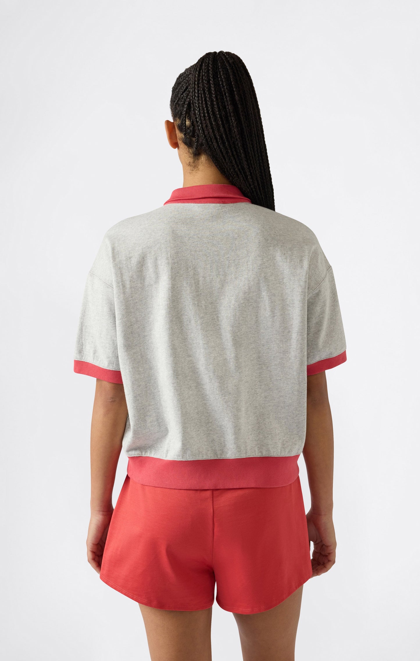 Damen Half Zip Polo T-Shirt Time Capsule