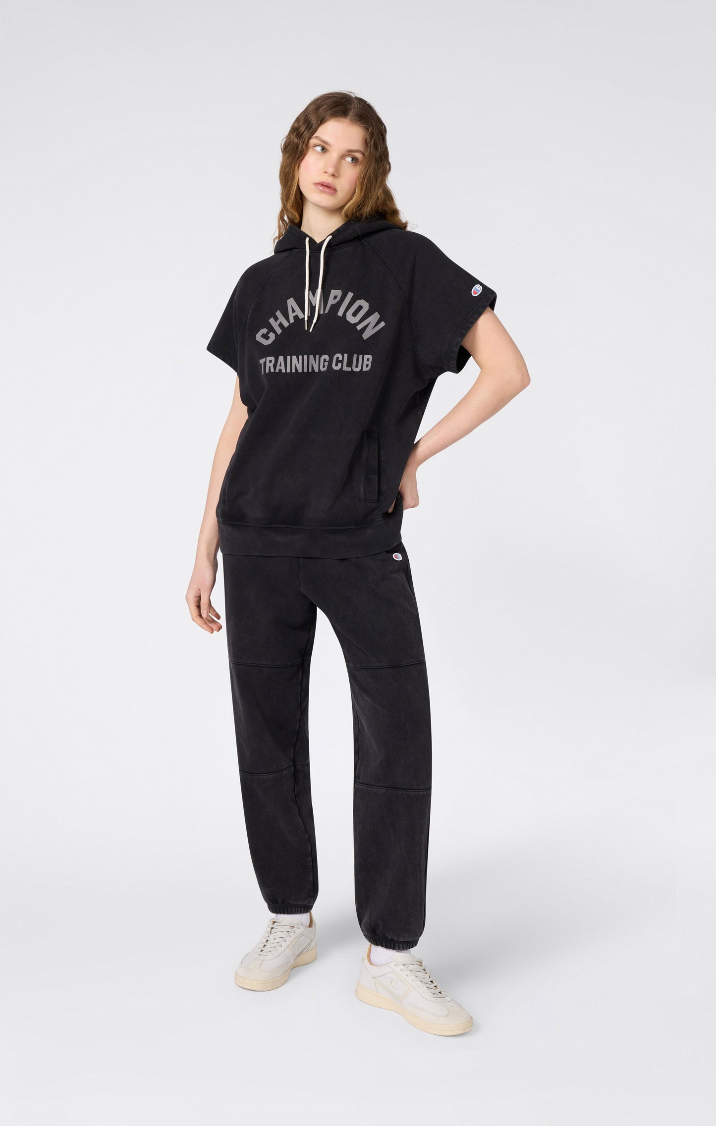 Ärmelloser Kapuzenpullover im Box-Stil für Damen