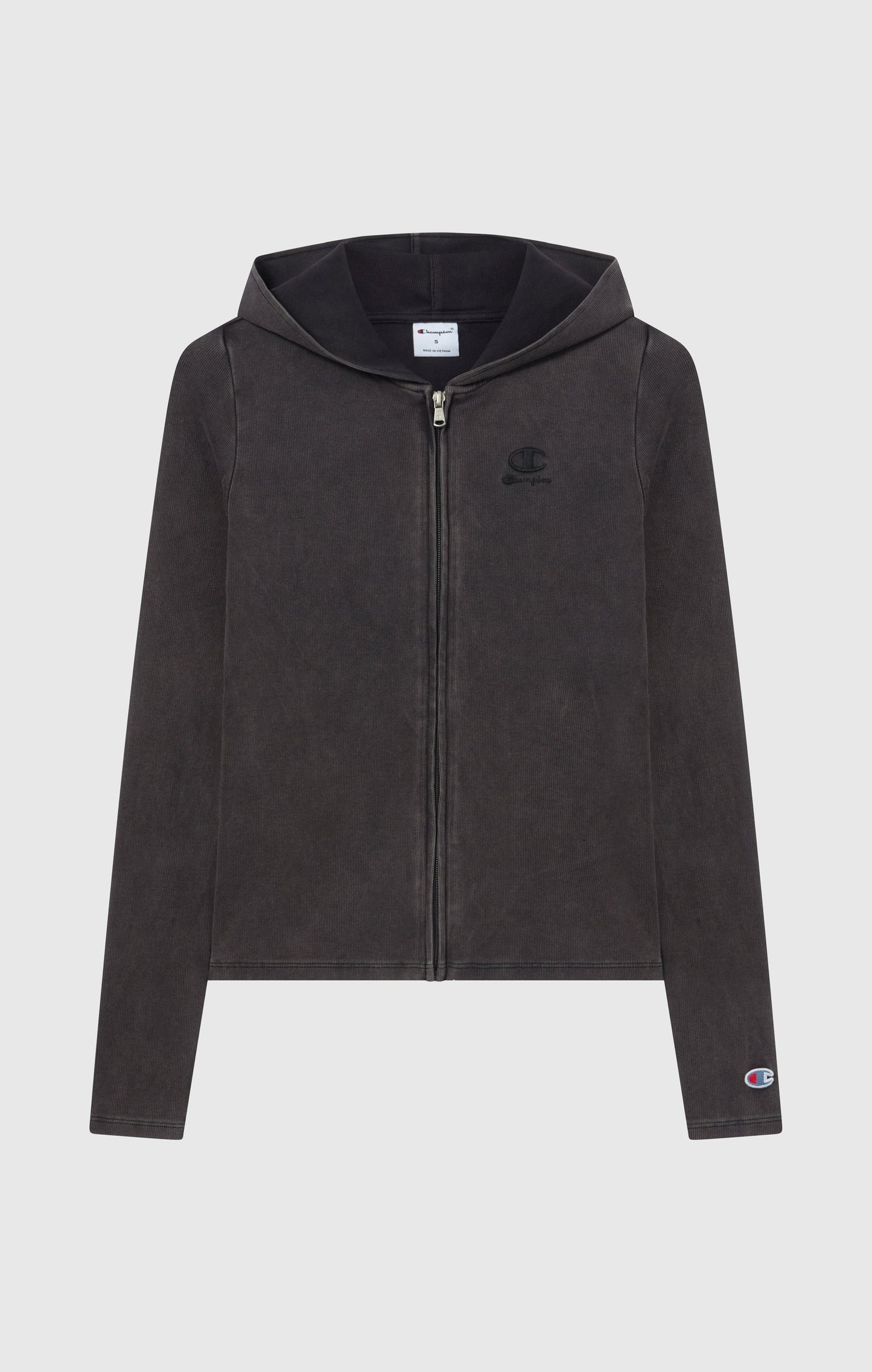 Damen-Kapuzenjacke mit durchgehendem Reißverschluss aus Stretch-Jersey Icons