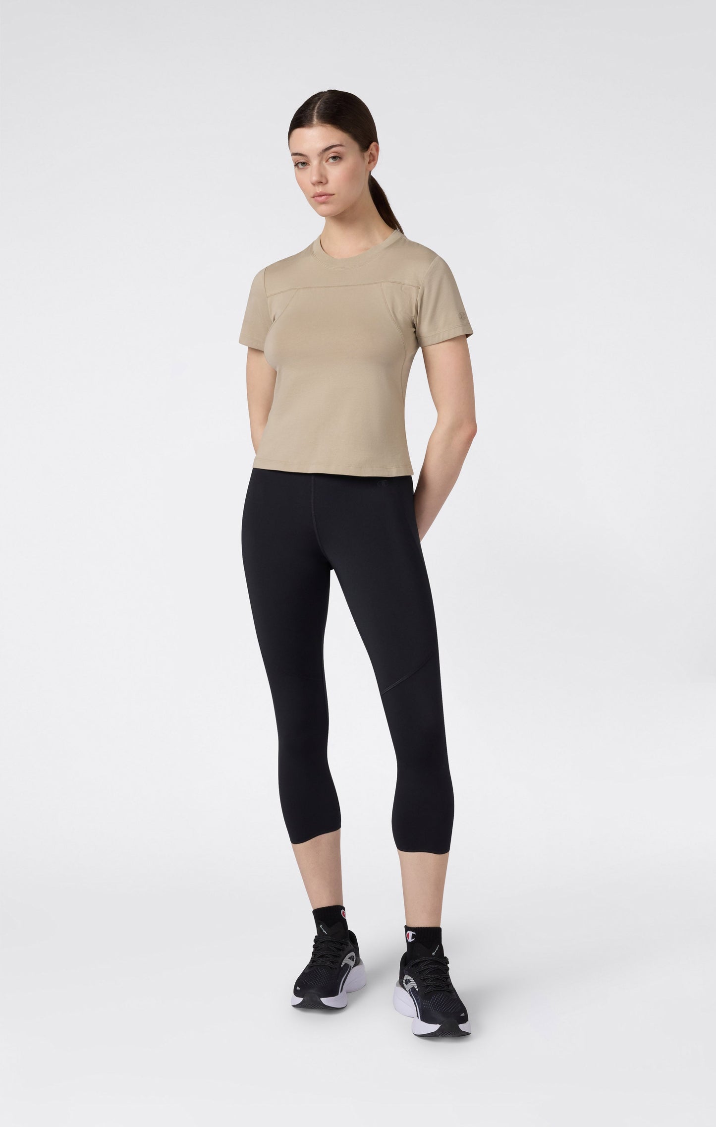 Damen C-Tech Rundhals Sport-T-Shirt
