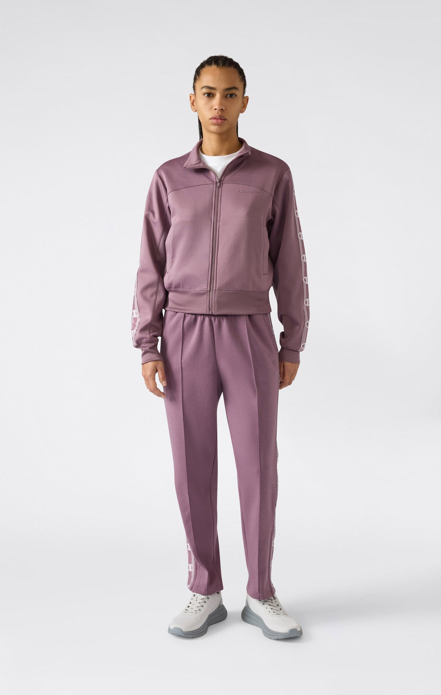 Women's Full Zip Tape Logo Interlock Sweatshirt