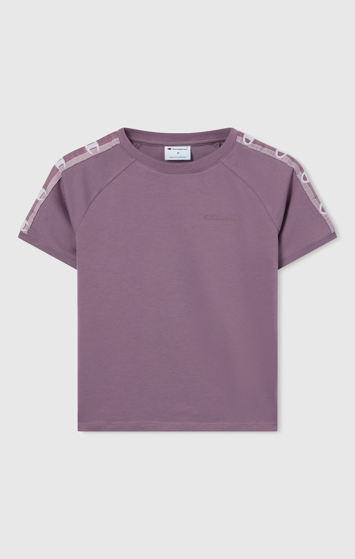 Women's Crewneck Stretch Jersey T-Shirt with Logo Tape