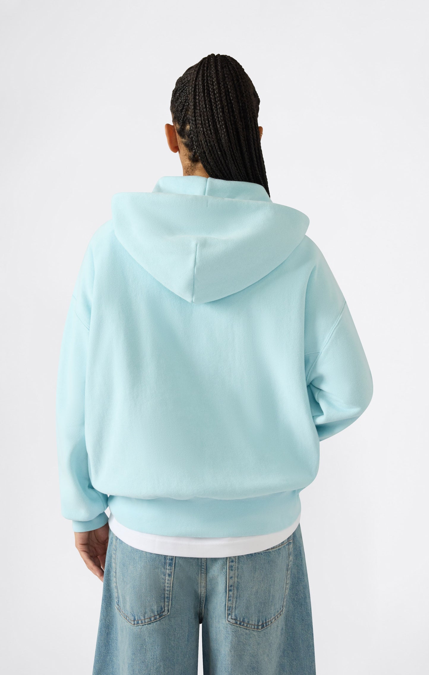 Women's Lightweight Reverse Weave Hoodie with Embroidered Logo