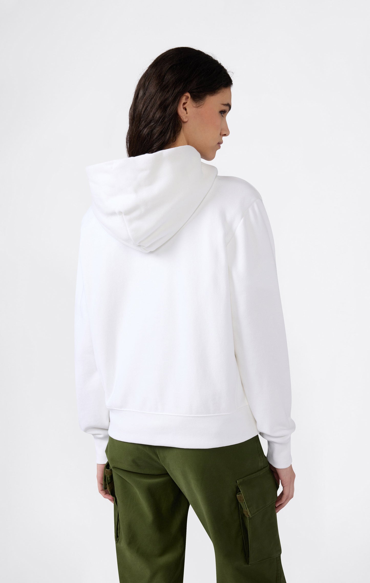 Women's Lightweight Reverse Weave Hoodie with Embroidered Logo