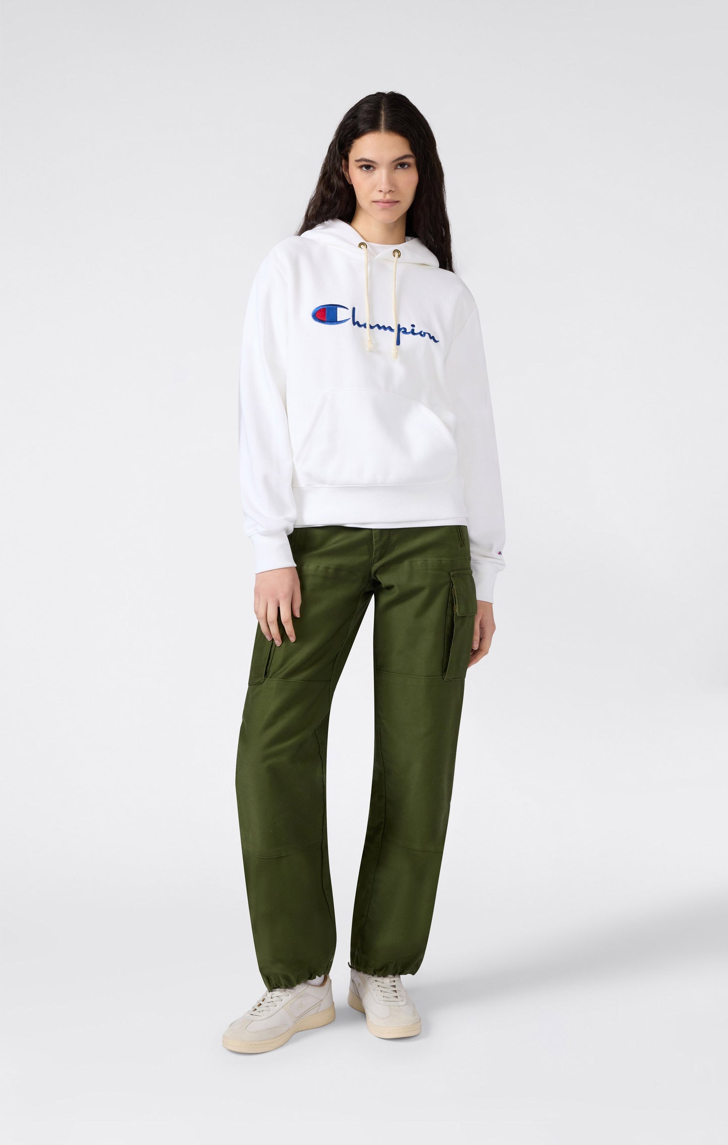 Women's Lightweight Reverse Weave Hoodie with Embroidered Logo