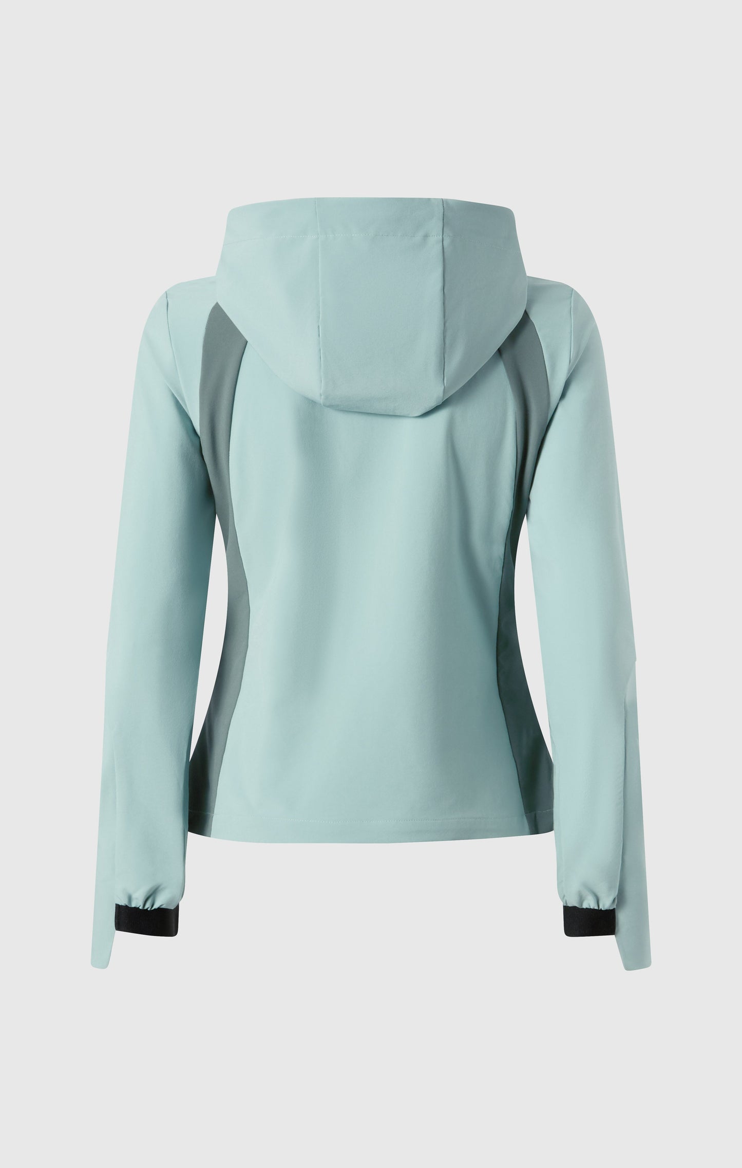 Women's Stretch Nylon Hooded Track Top Slim Fit