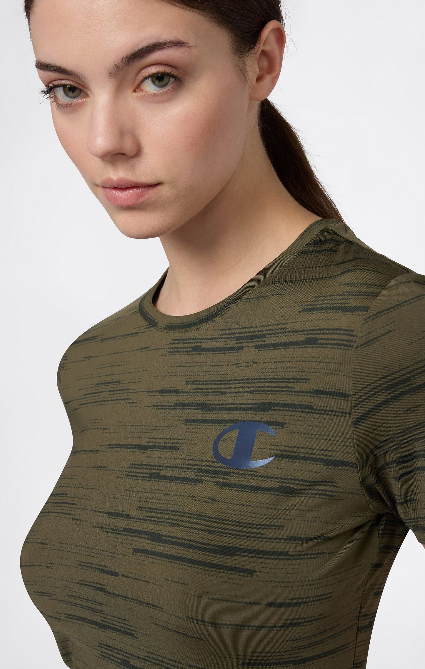 Damen Schnelltrocknendes Sport-Rundhals-T-Shirt
