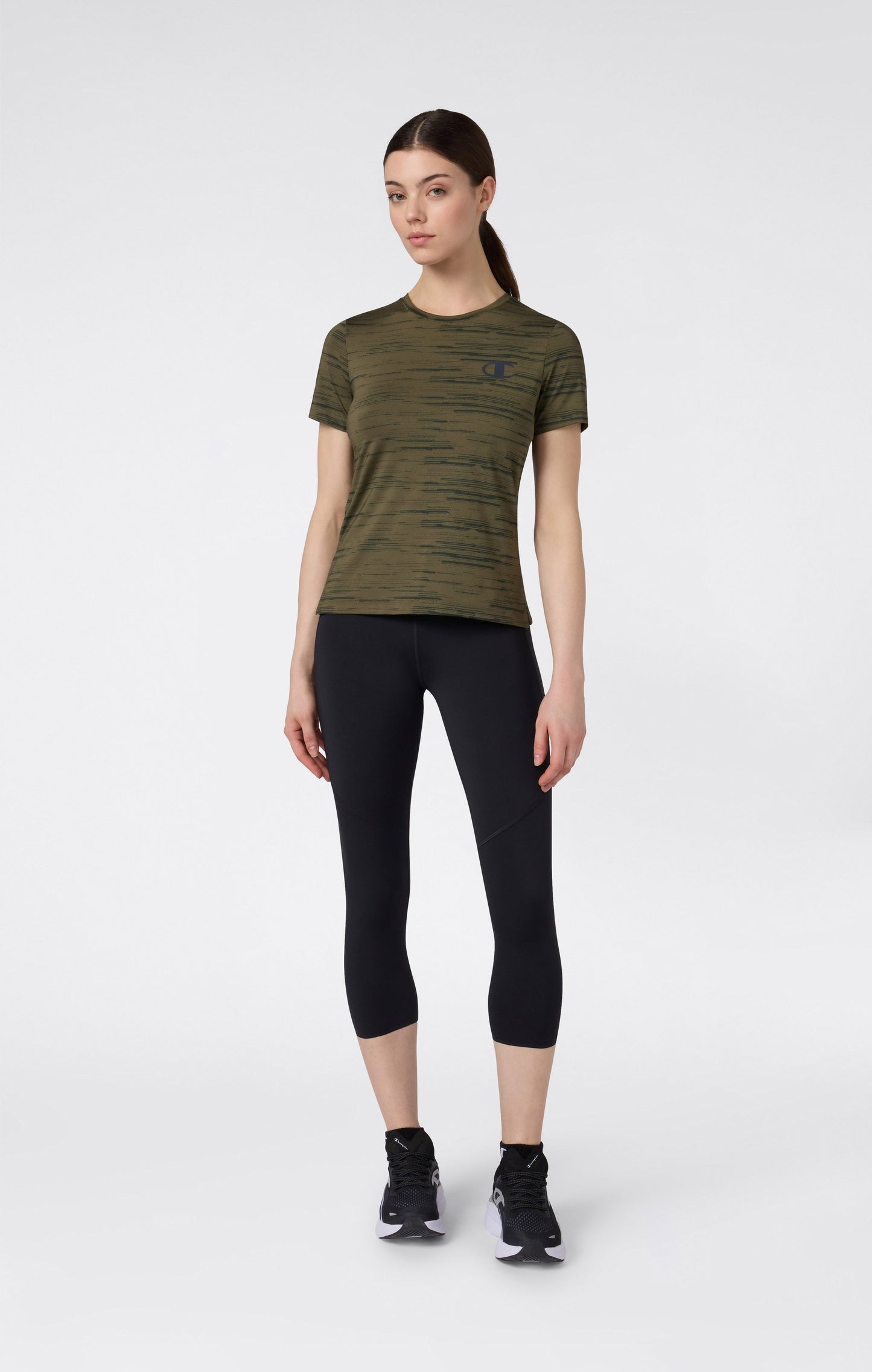 Damen Schnelltrocknendes Sport-Rundhals-T-Shirt