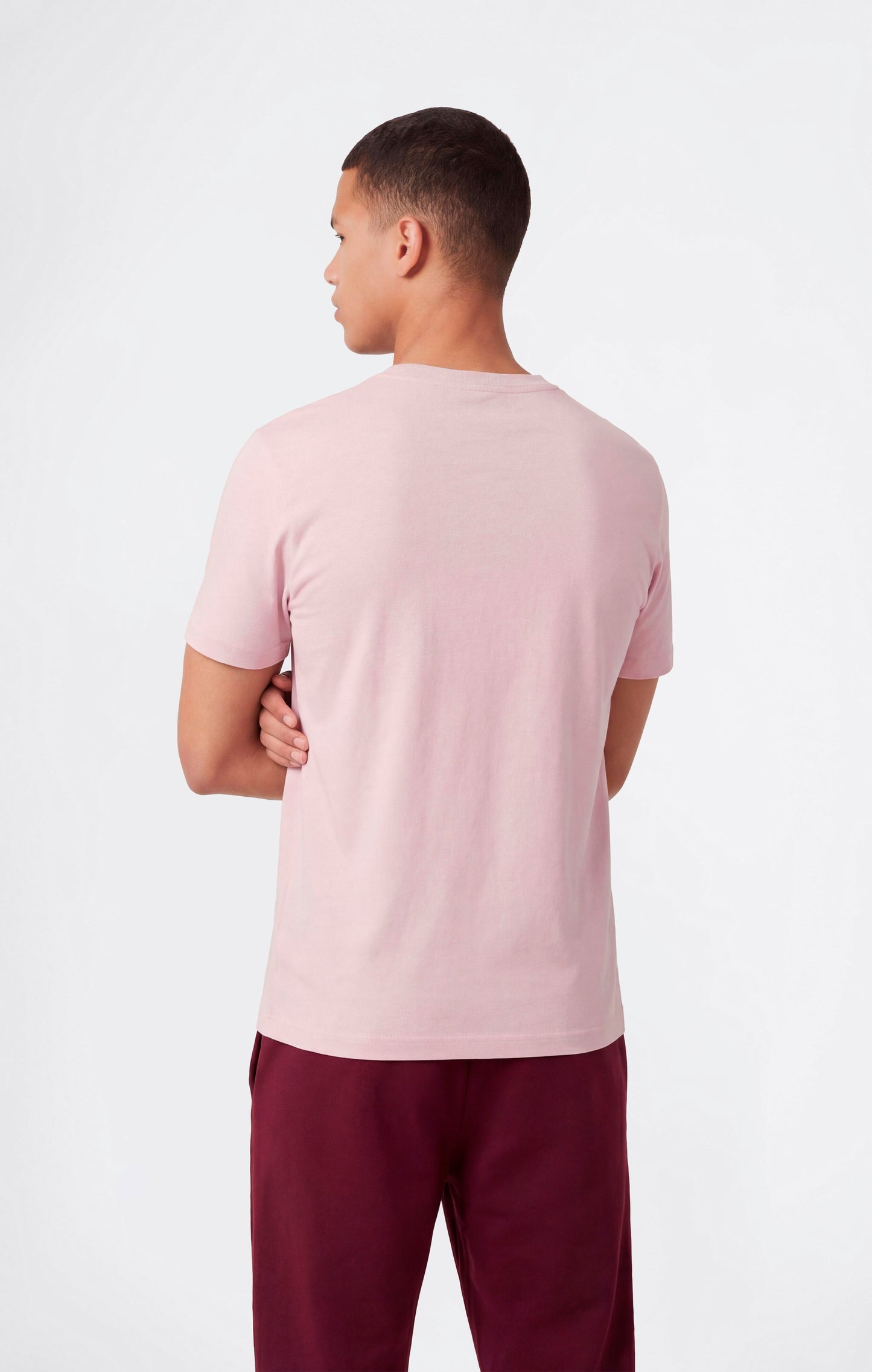 Herren-T-Shirt mit großem, gesticktem Logo-Motiv