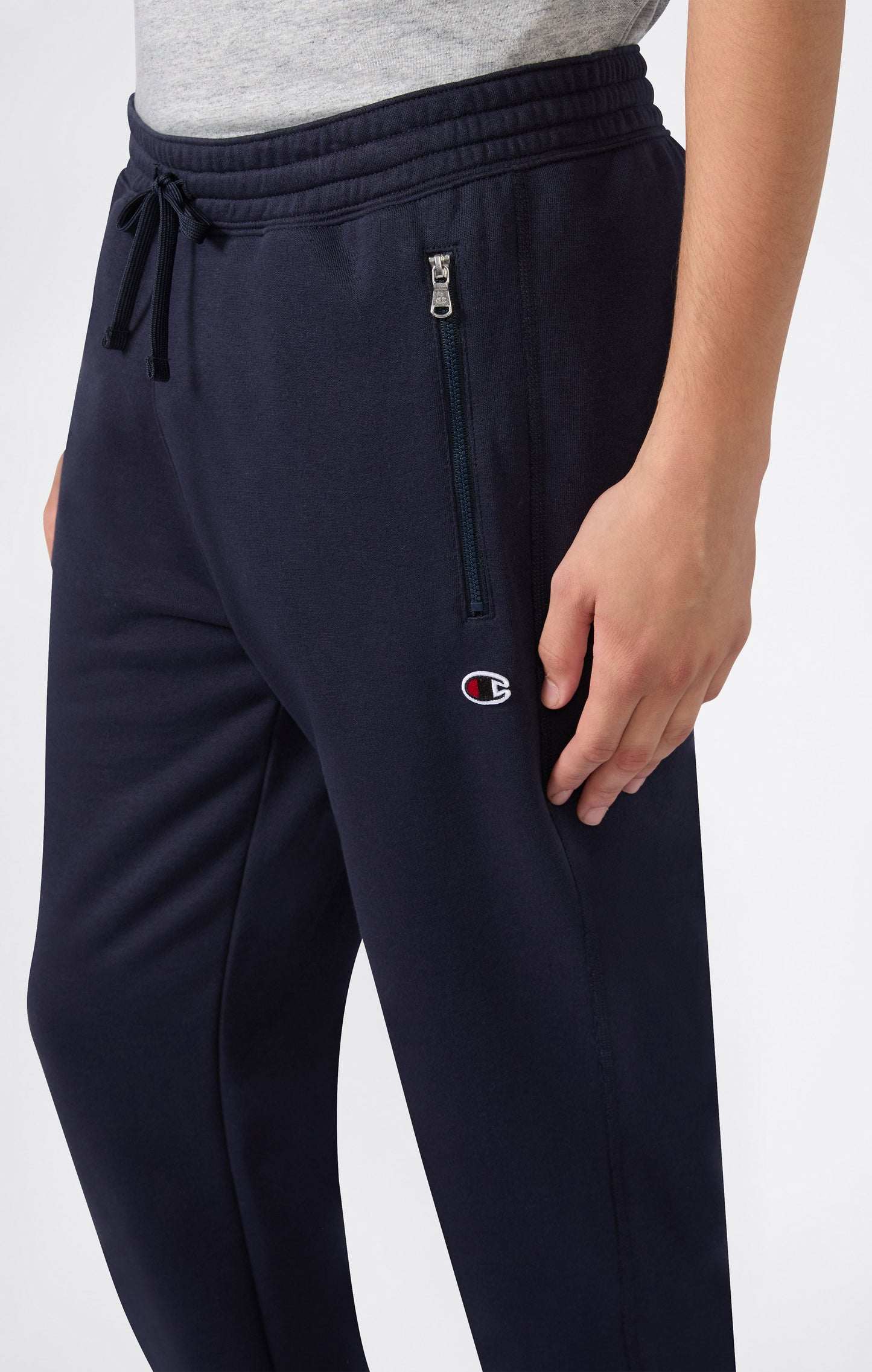 Men's Slim Fit Fleece Pants with Cuffs and Brushed Interior Icons
