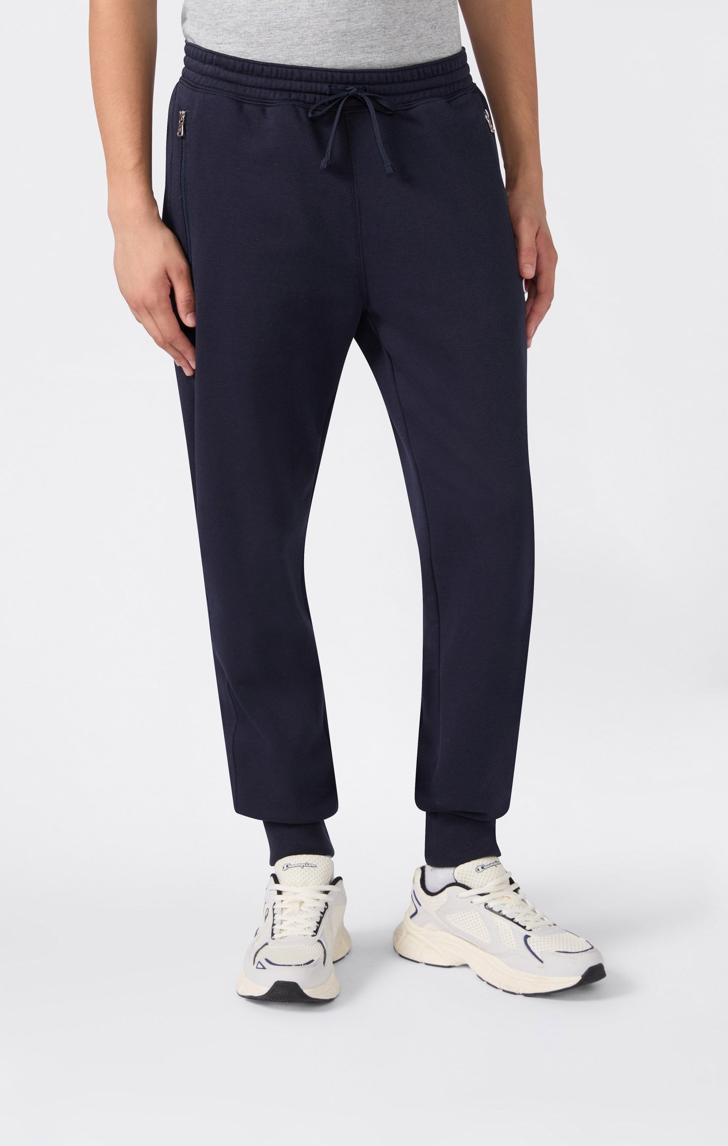Men's Slim Fit Fleece Pants with Cuffs and Brushed Interior Icons