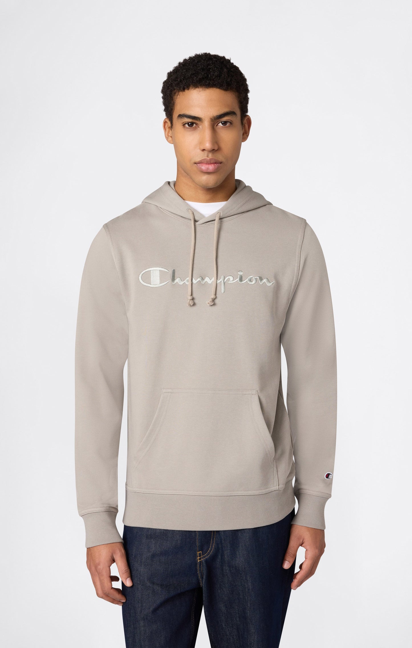 Men's Lightweight Hoodie with Embroidered Logo Icons