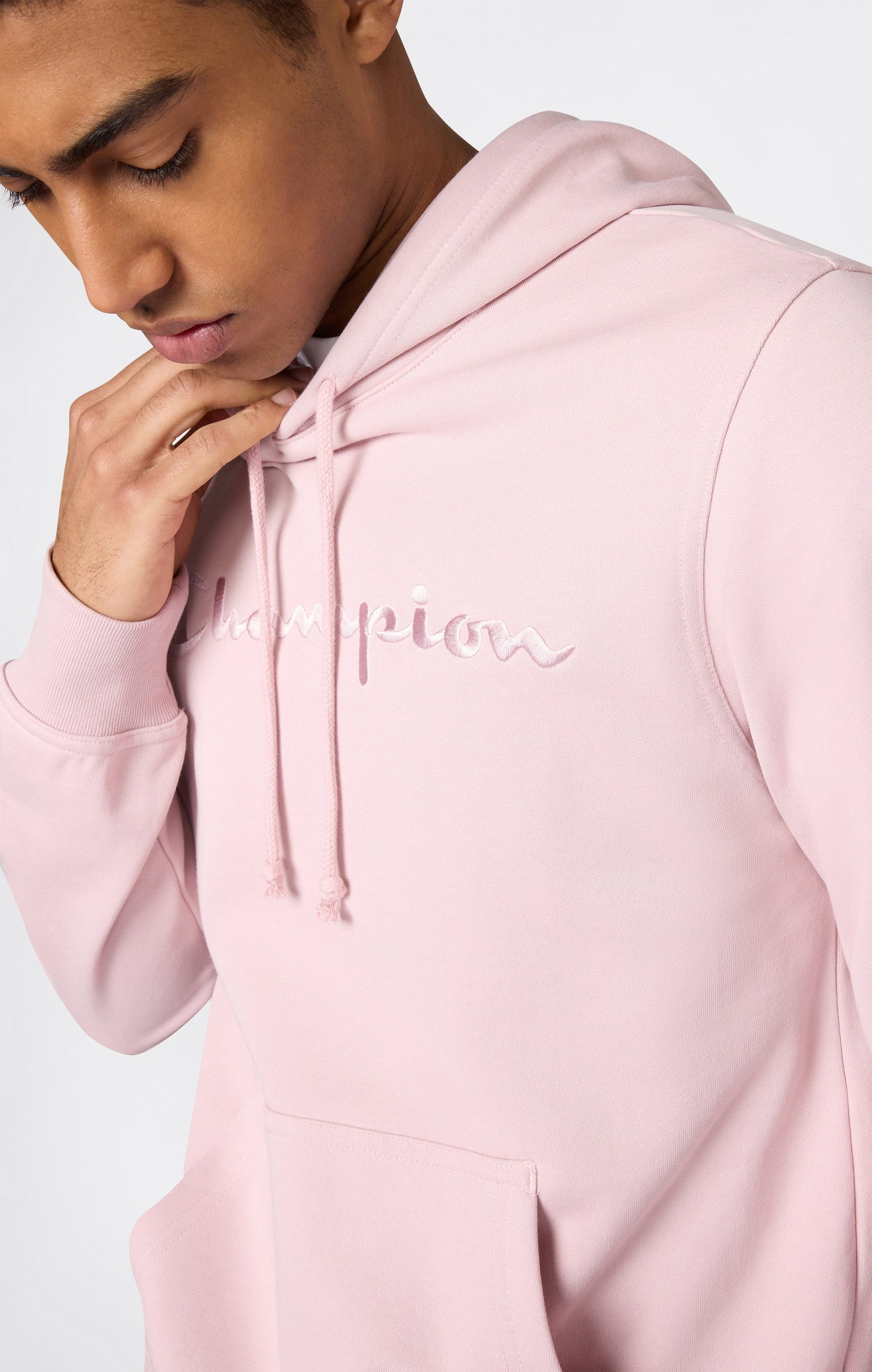Men's Lightweight Hoodie with Embroidered Logo Icons