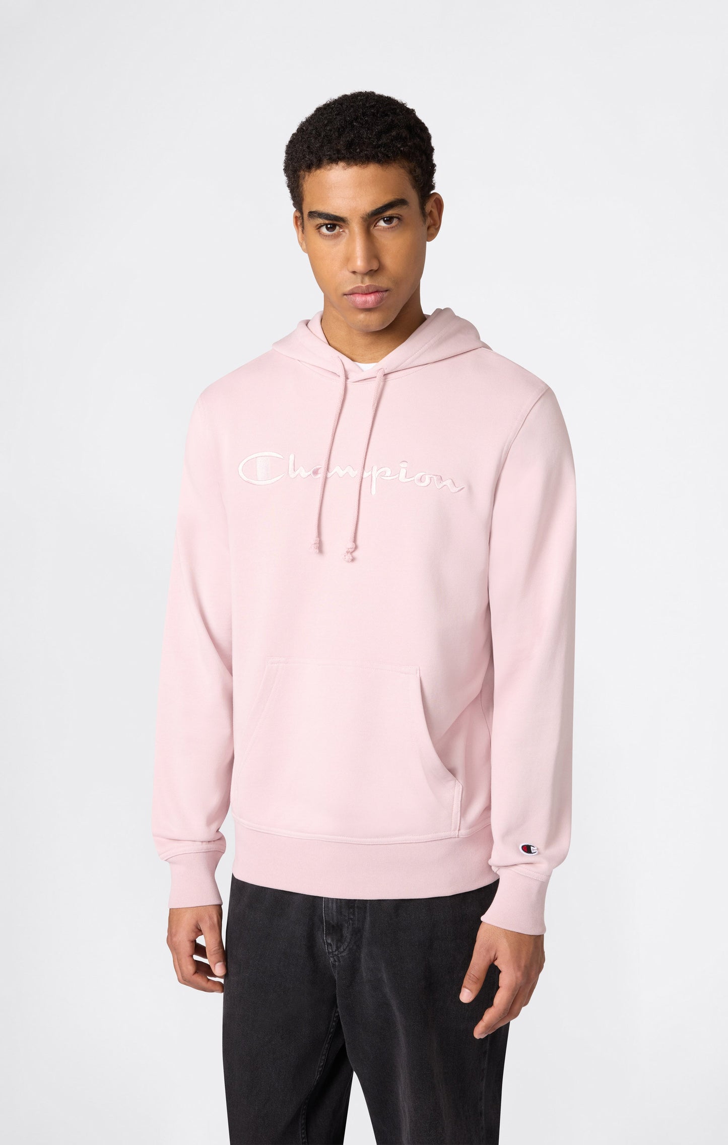 Men's Lightweight Hoodie with Embroidered Logo Icons