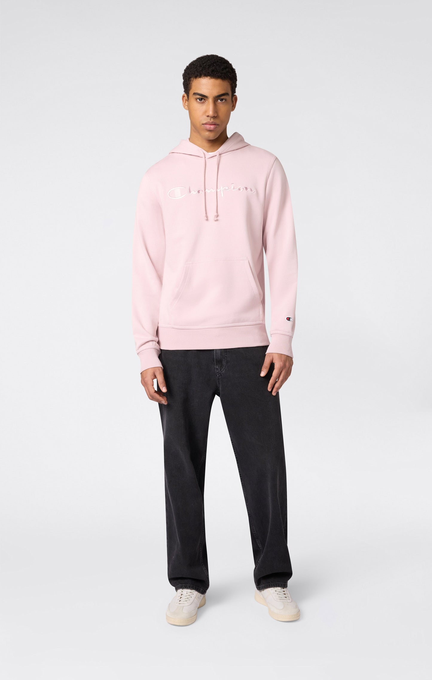 Men's Lightweight Hoodie with Embroidered Logo Icons