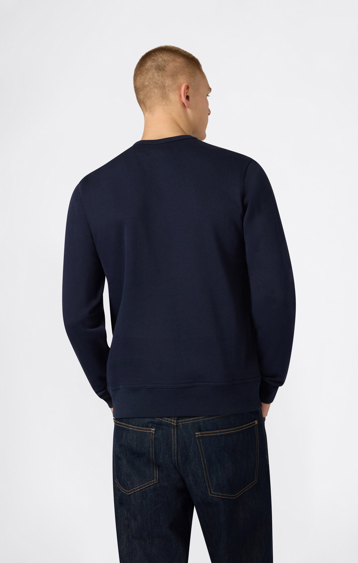 Men's Lightweight Crewneck Sweatshirt with Tonal Logo Icons