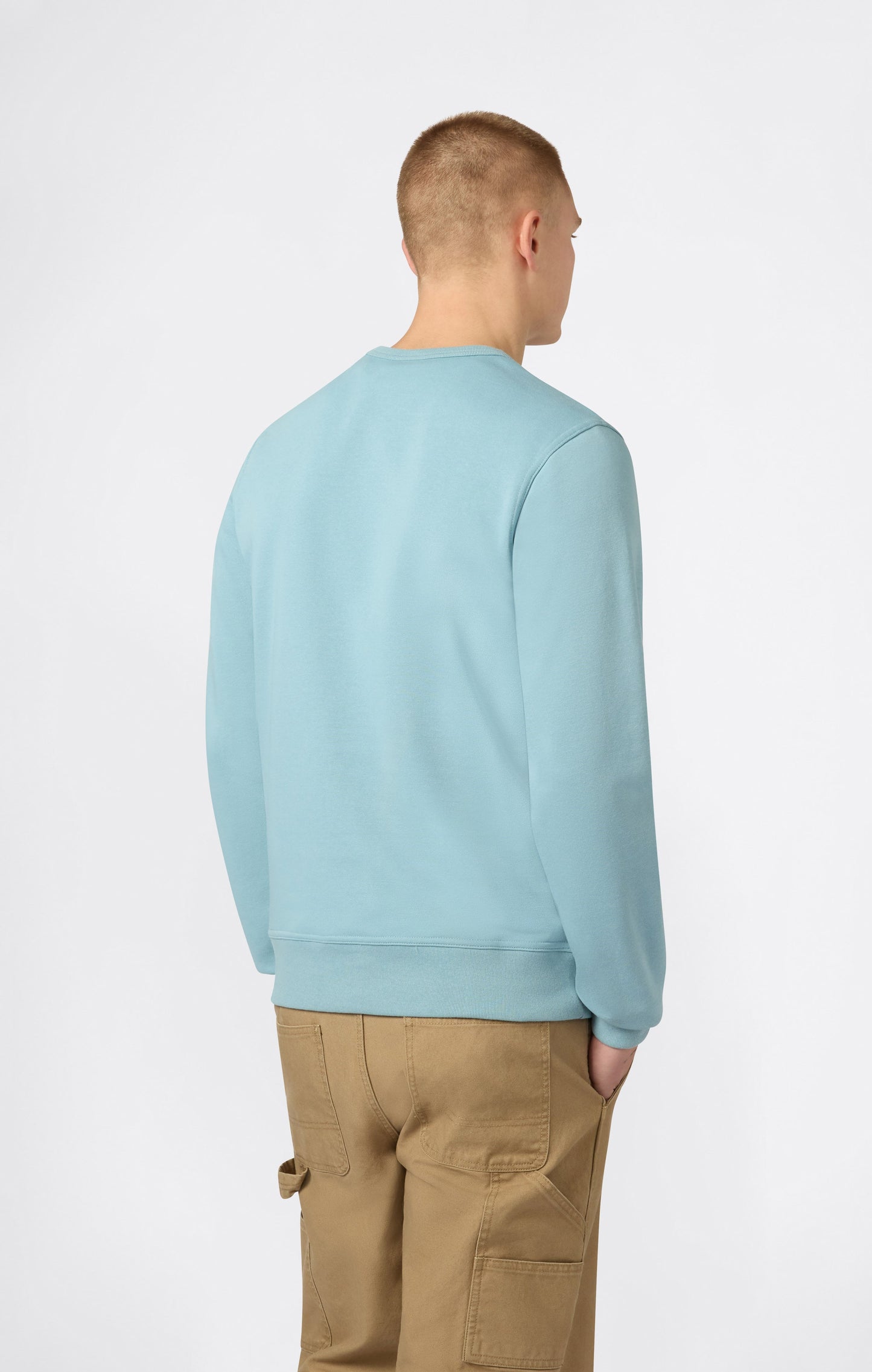 Men's Lightweight Sweatshirt with Tone-on-Tone Embroidered Logo