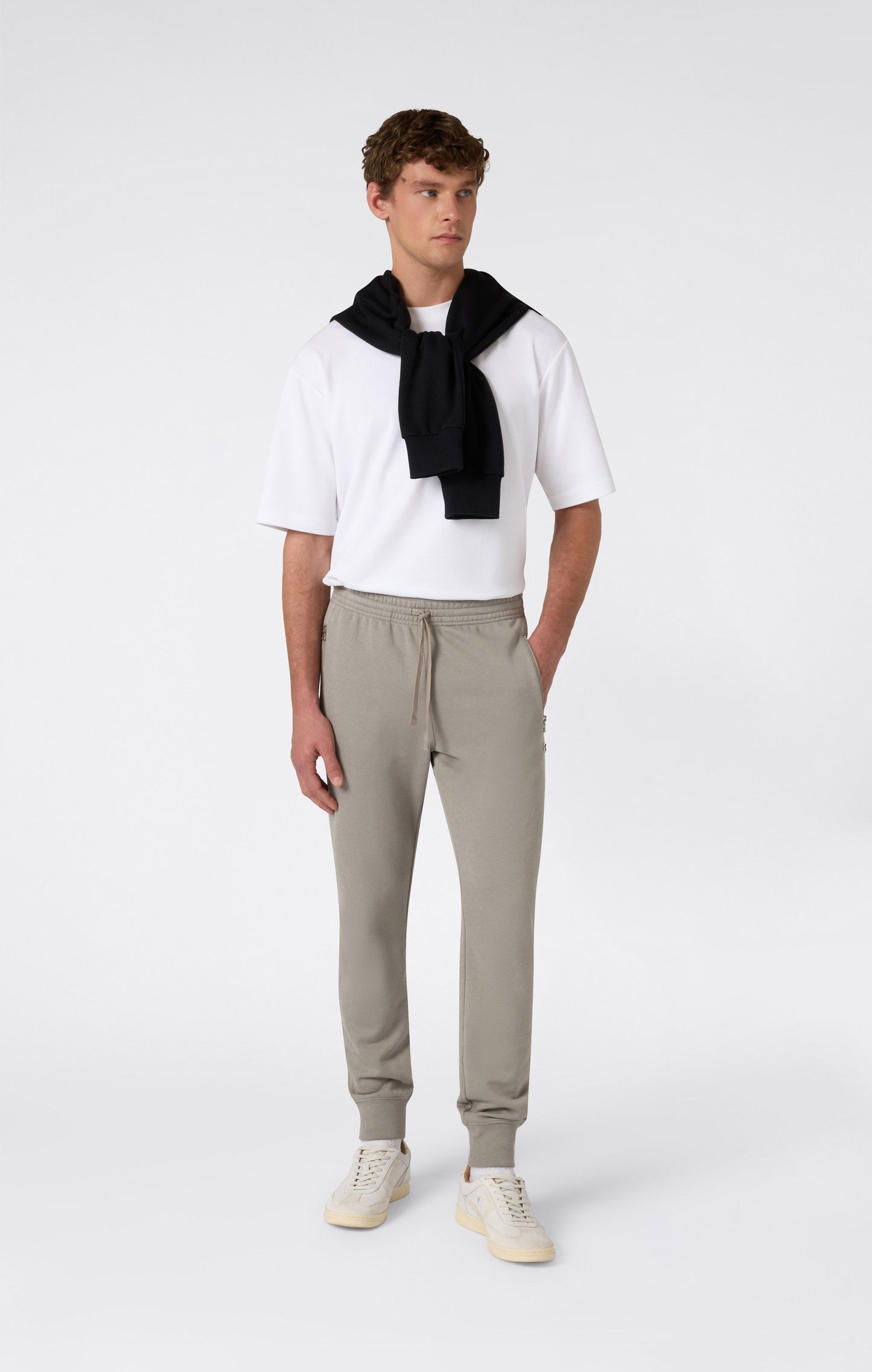 Men's Joggers with Front Zip Pockets and Ribbed Cuffs Icons