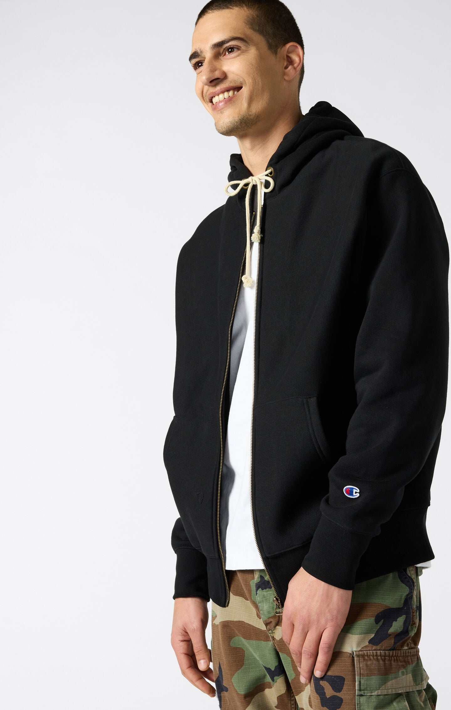 Reverse Weave Herren Fleece Kapuzenjacke mit Reißverschluss