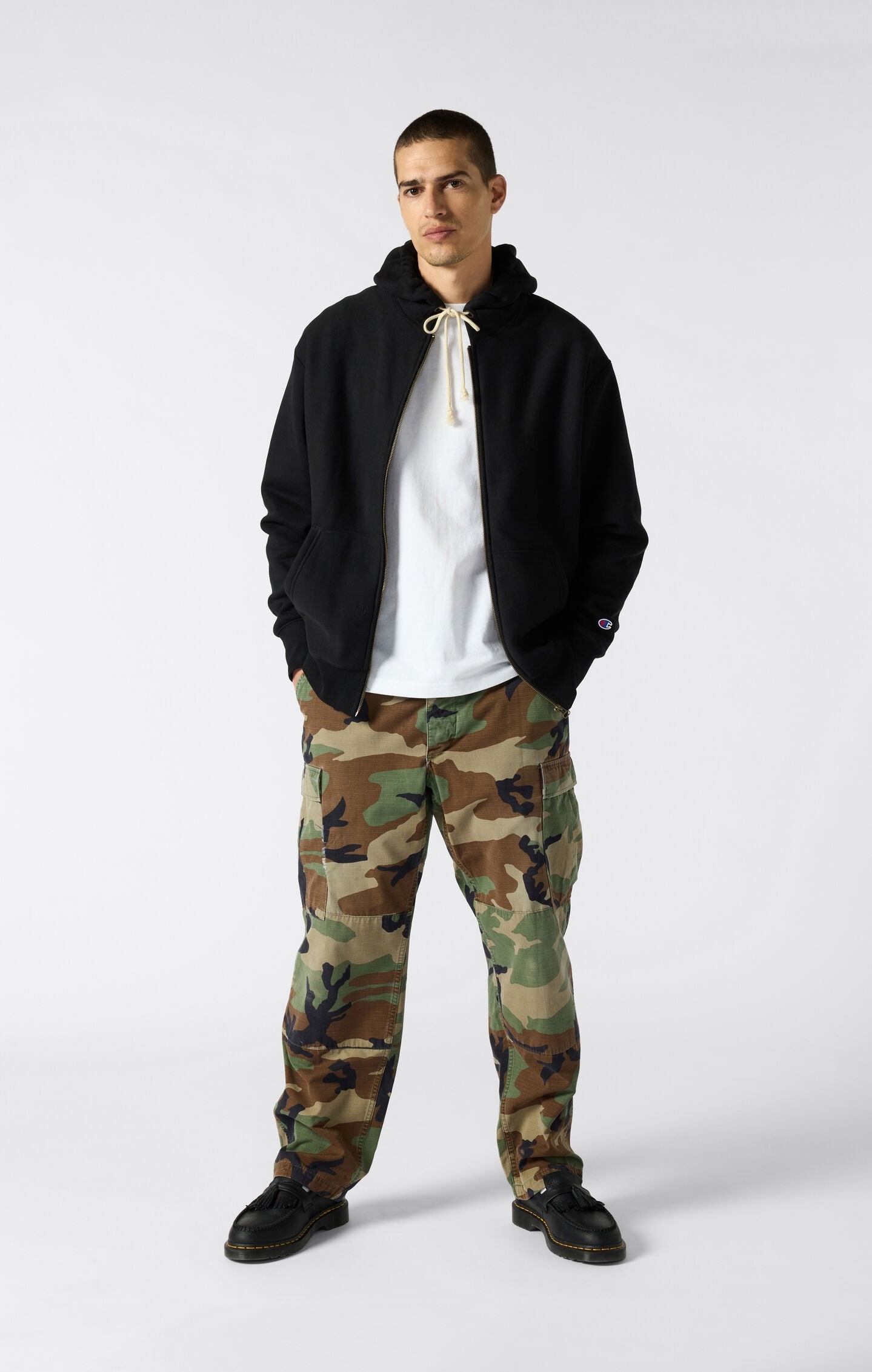 Reverse Weave Herren Fleece Kapuzenjacke mit Reißverschluss