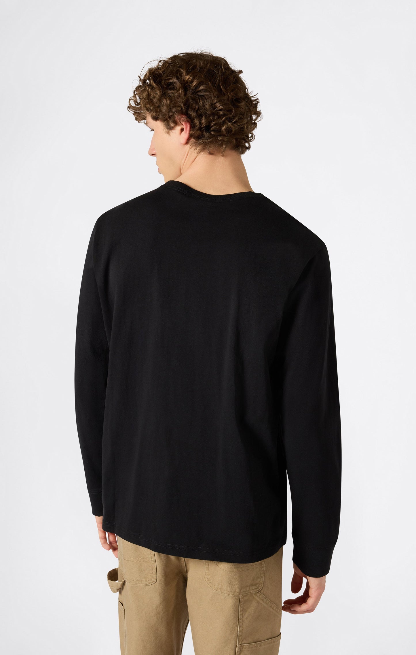 Oversized Herren Langarm-T-Shirt aus weicher, schwerer Baumwolle