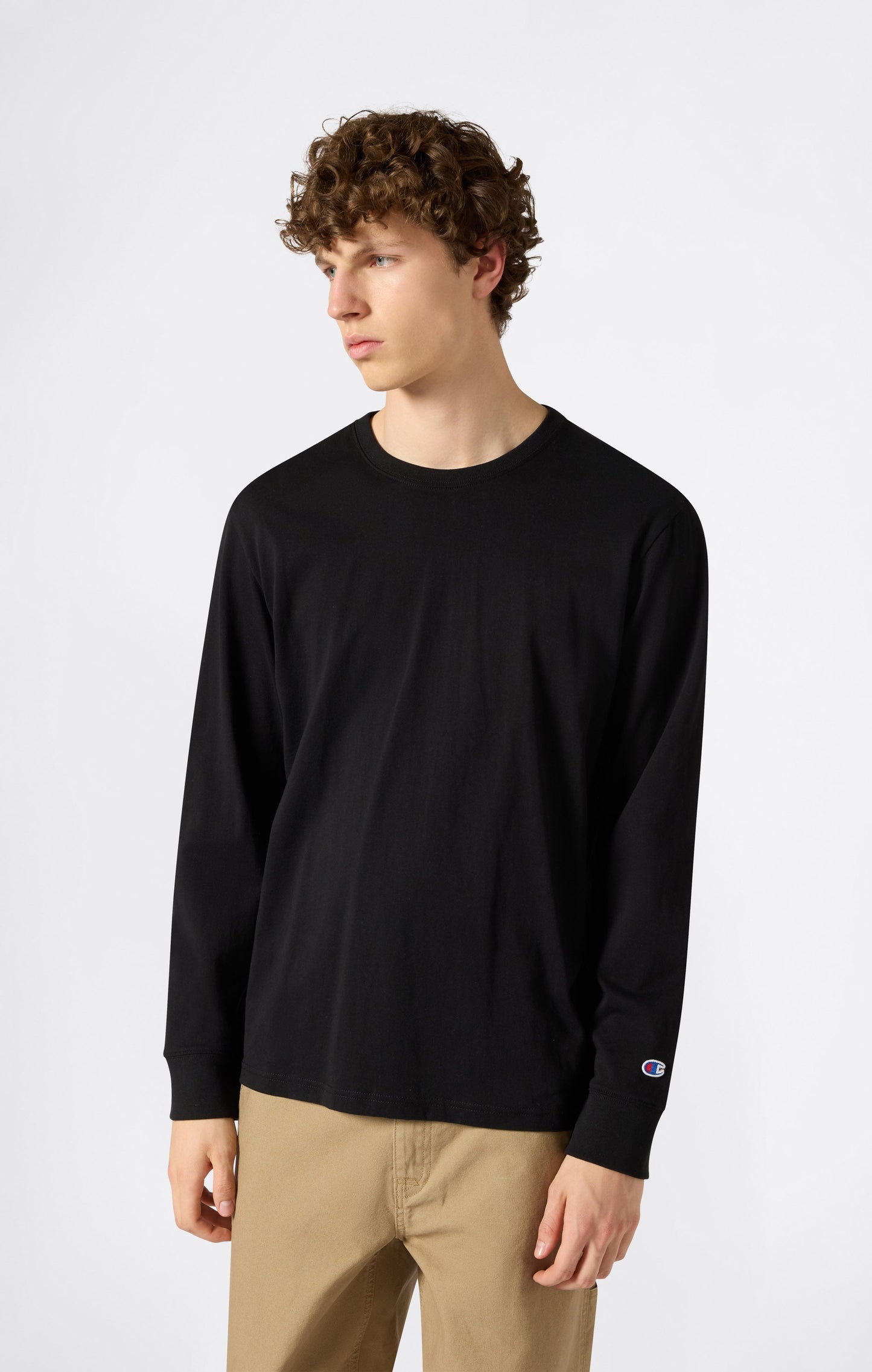 Oversized Herren Langarm-T-Shirt aus weicher, schwerer Baumwolle